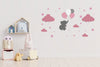 Babynotte-lenny-et-alba-luminaire-murale-pour-chambre-bébé-nuage rose 