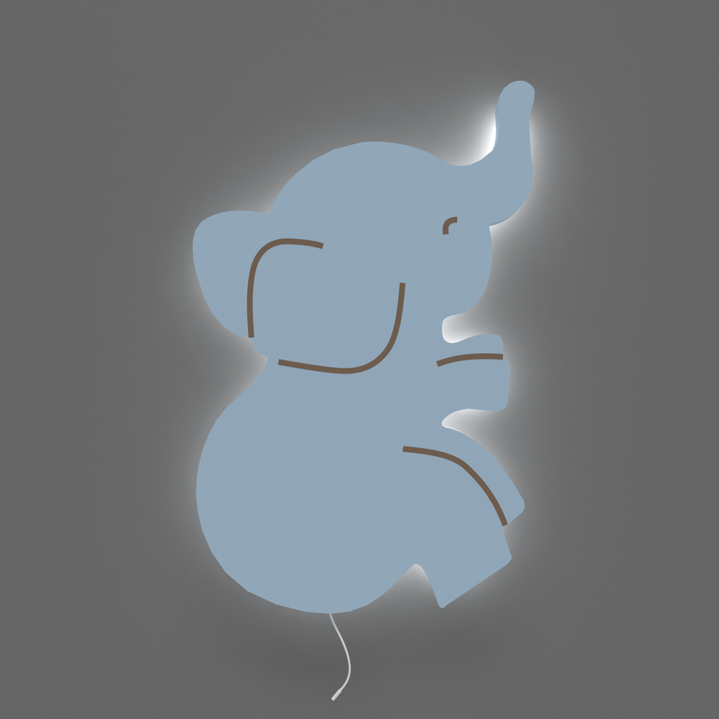 luminaire murale pour enfant éléphant bleu