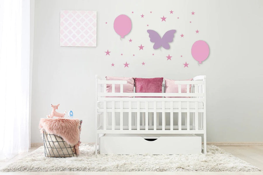 Décoration murale pour chambre d'enfant et bébé originale et unique! rose  et lila - chambre bebe fille - Un grand marché