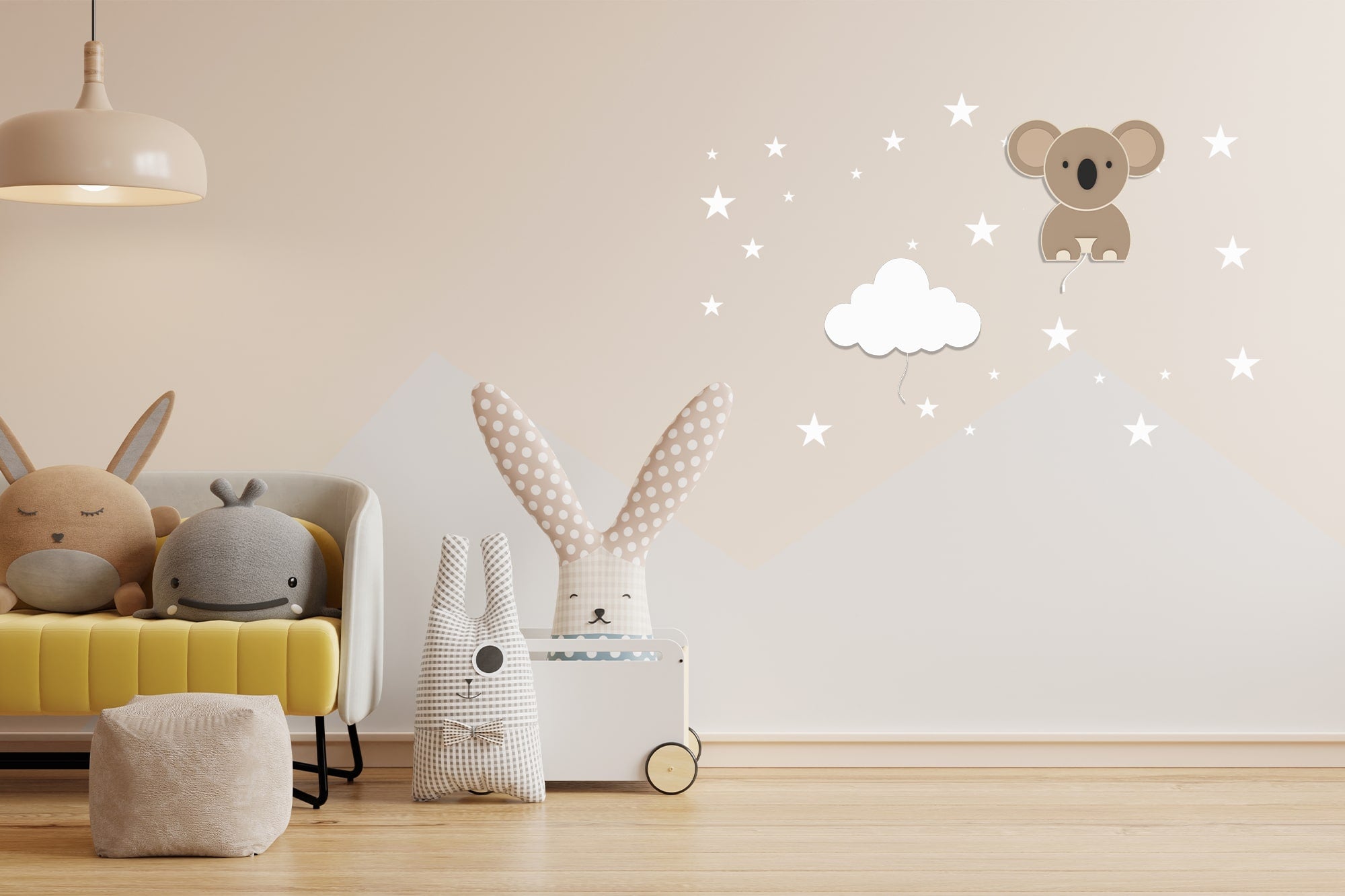 Composition 2 veilleuses murales enfant Adventure Air