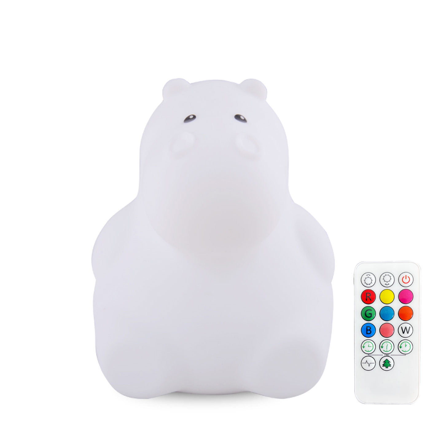 Colored night light Animaluce - Friendly Hippo