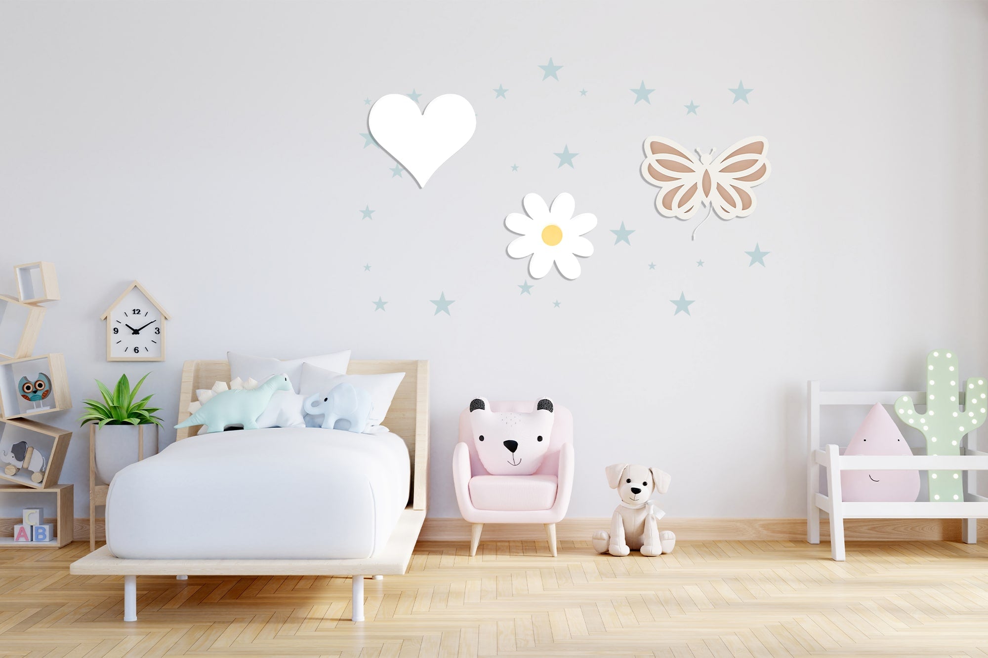 Composition 3 veilleuses murales enfant Bloom Baby