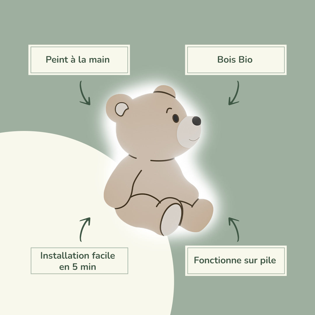 Lampe murale Veilleuse Ourson assis