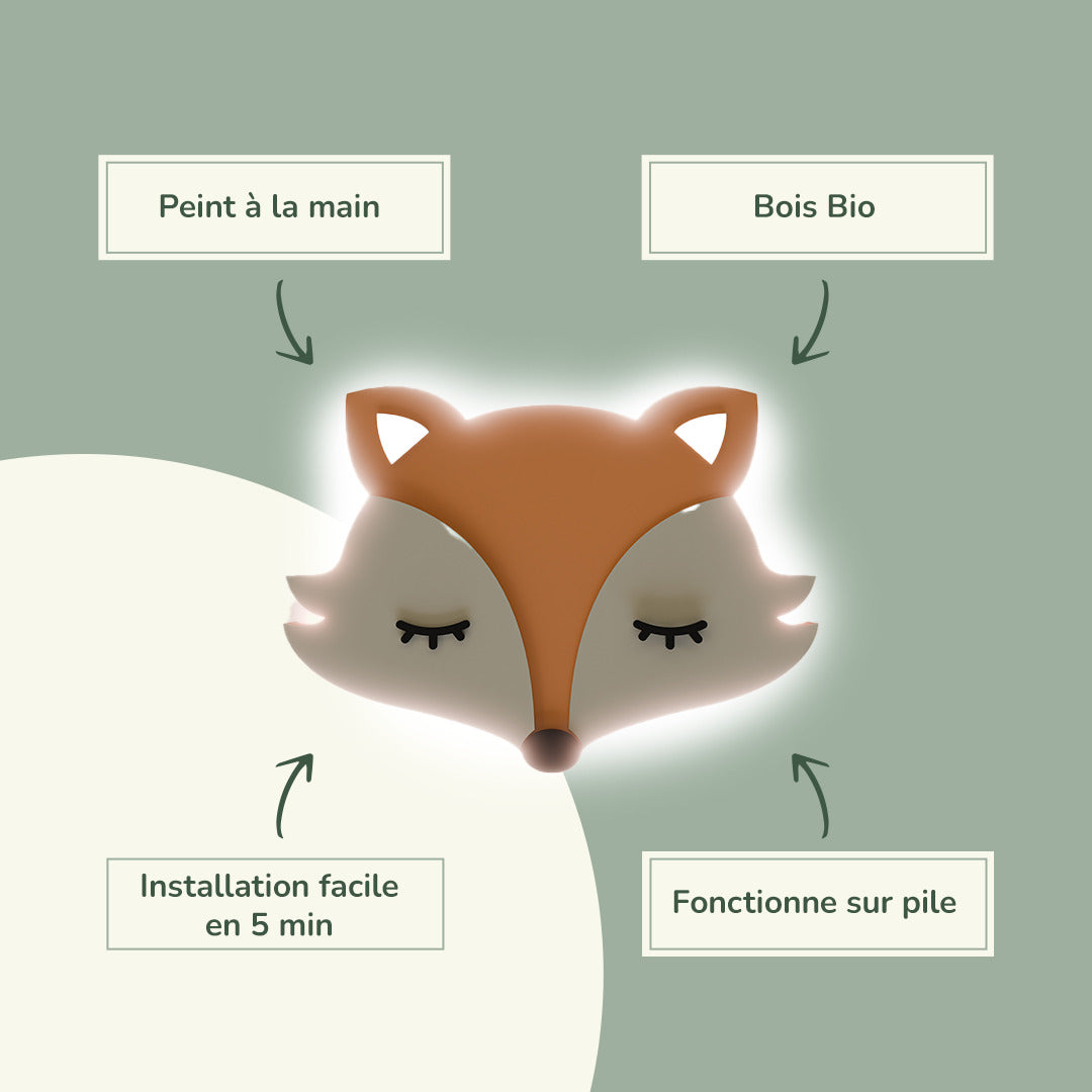 Lampe murale Veilleuse Renard