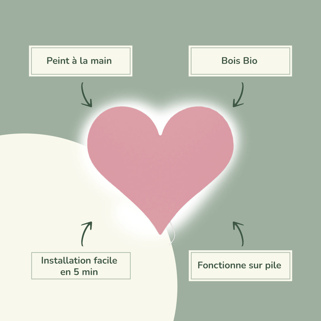 Lampe murale Veilleuse Coeur