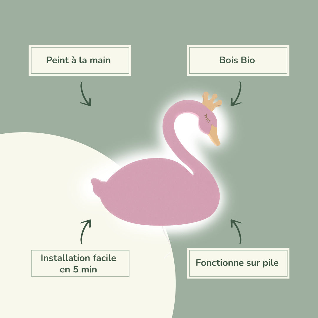 Lampe murale Veilleuse Cygne