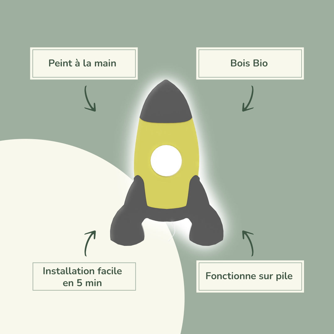 Lampe murale Veilleuse Fusée