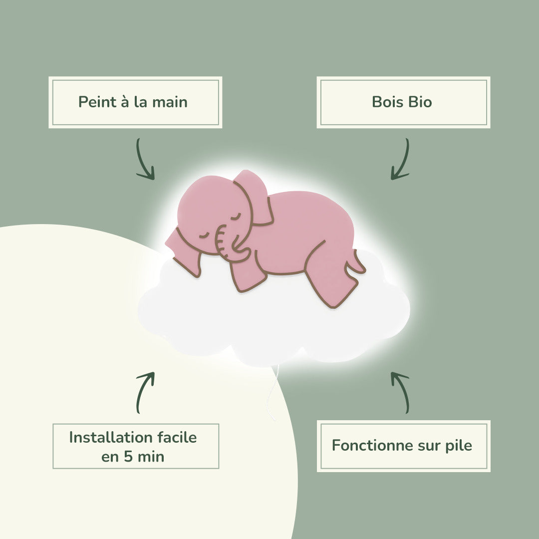 Lampe murale Elephanteau Nuage