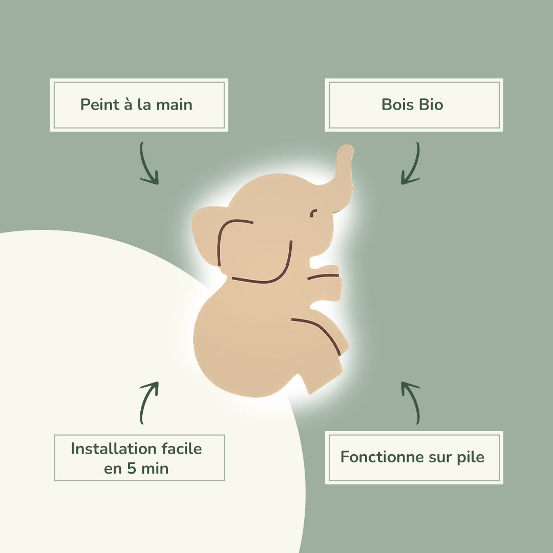 Lampe murale Veilleuse Elephanteau