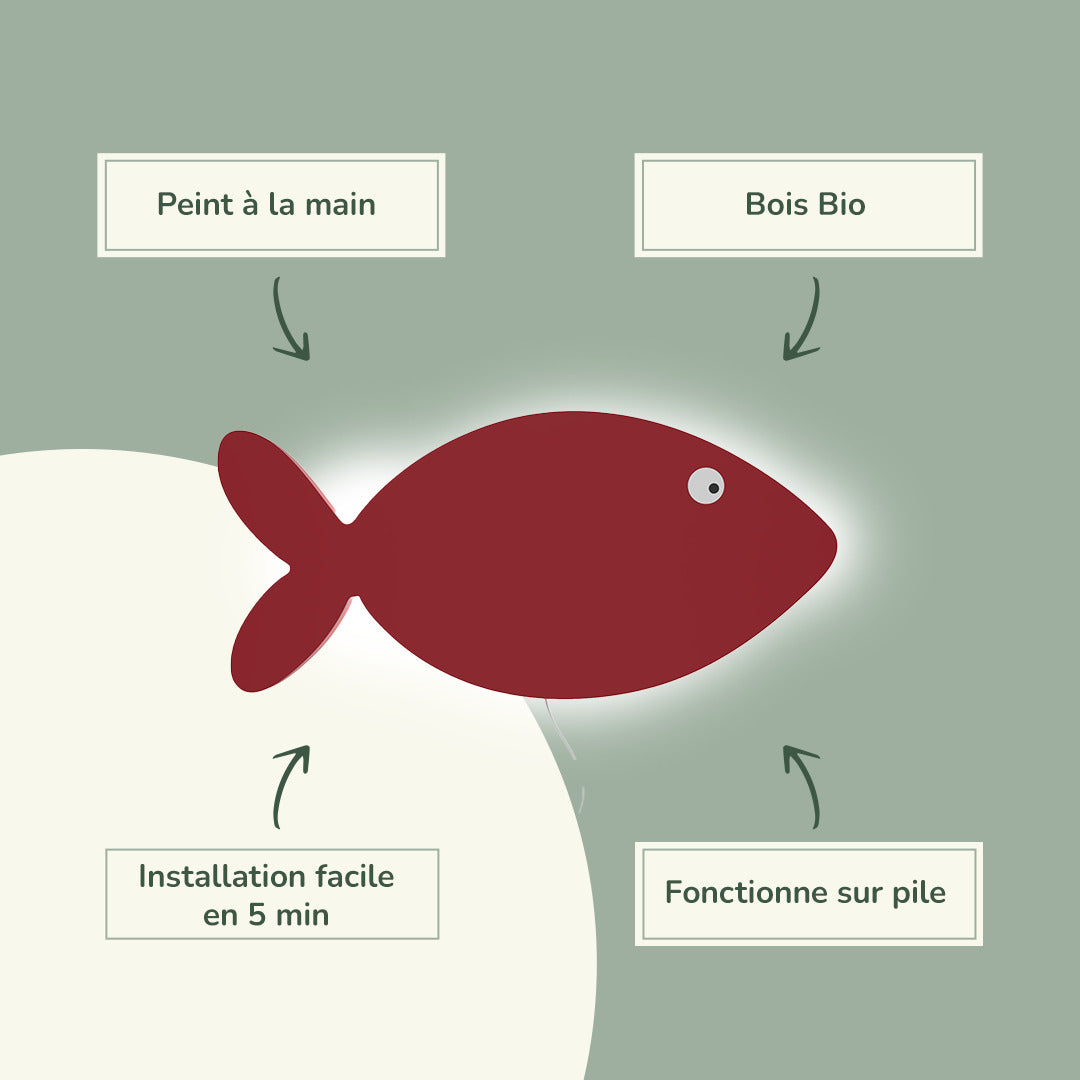 Lampe murale Veilleuse Poisson