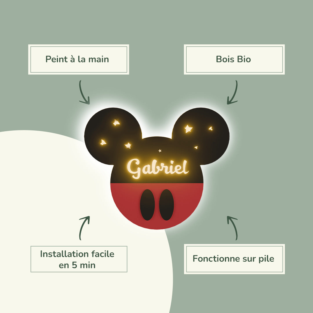 Veilleuse Silhouette Enchantée Prénom