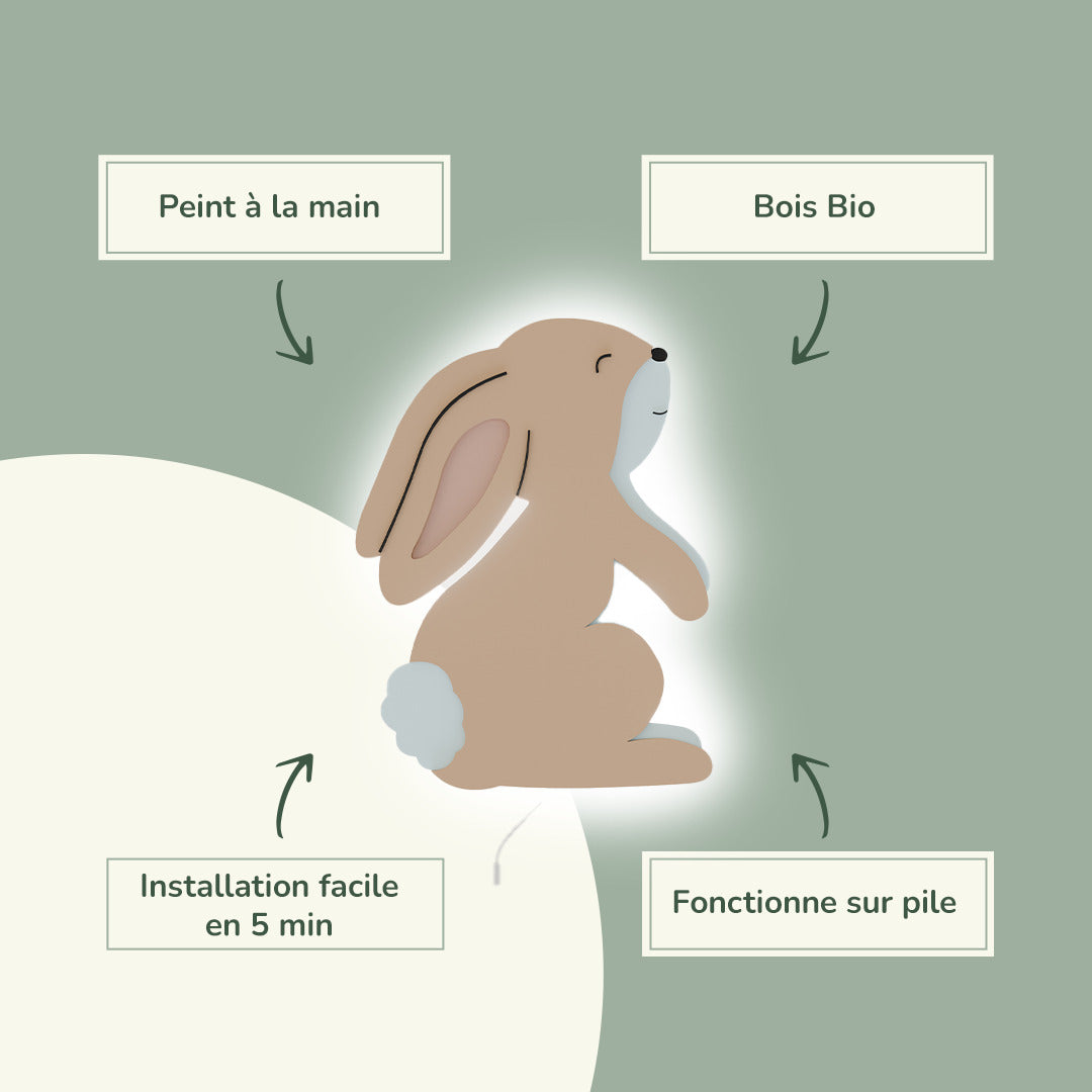 Lampe murale Veilleuse Lapin