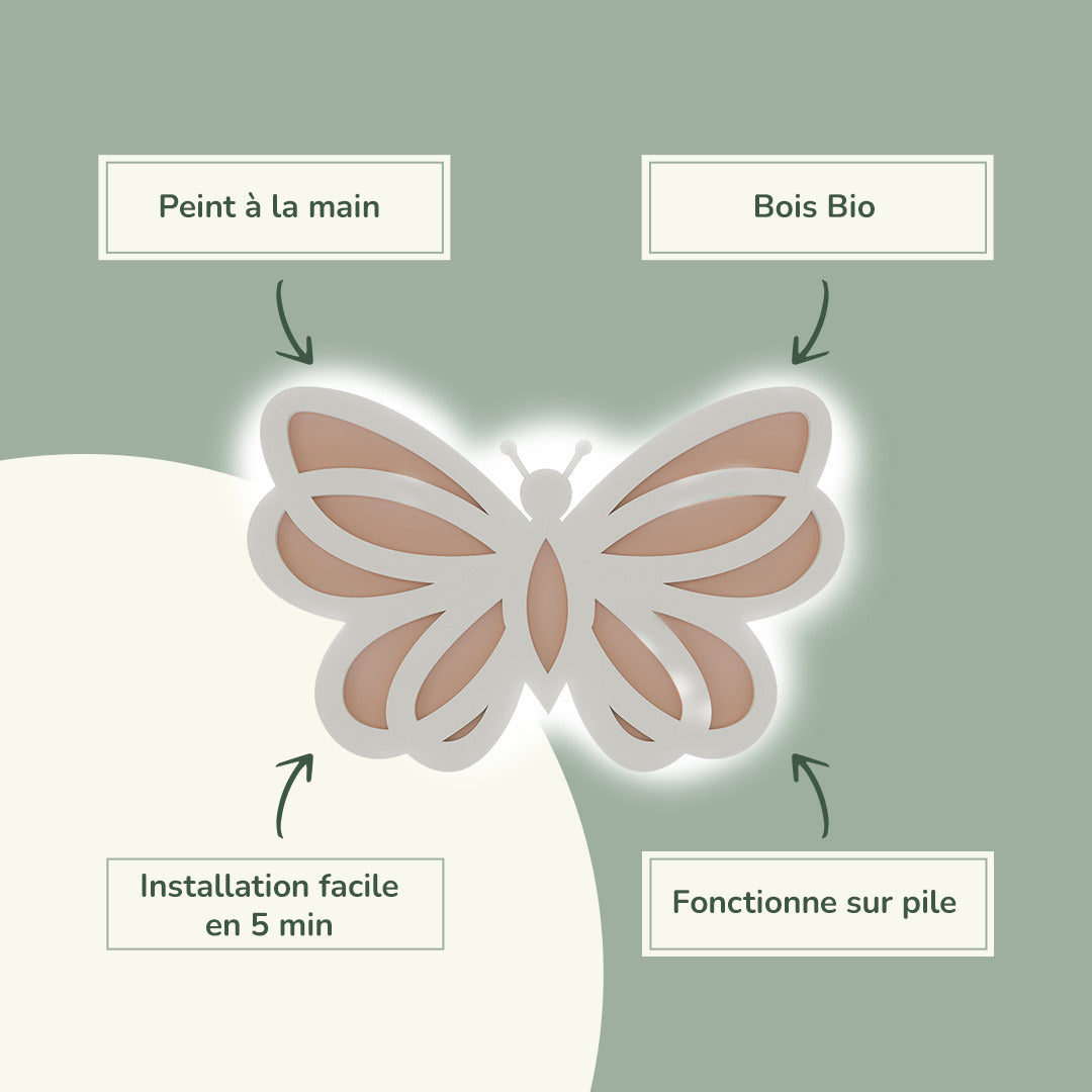 Lampe murale Veilleuse Papillon de Lune