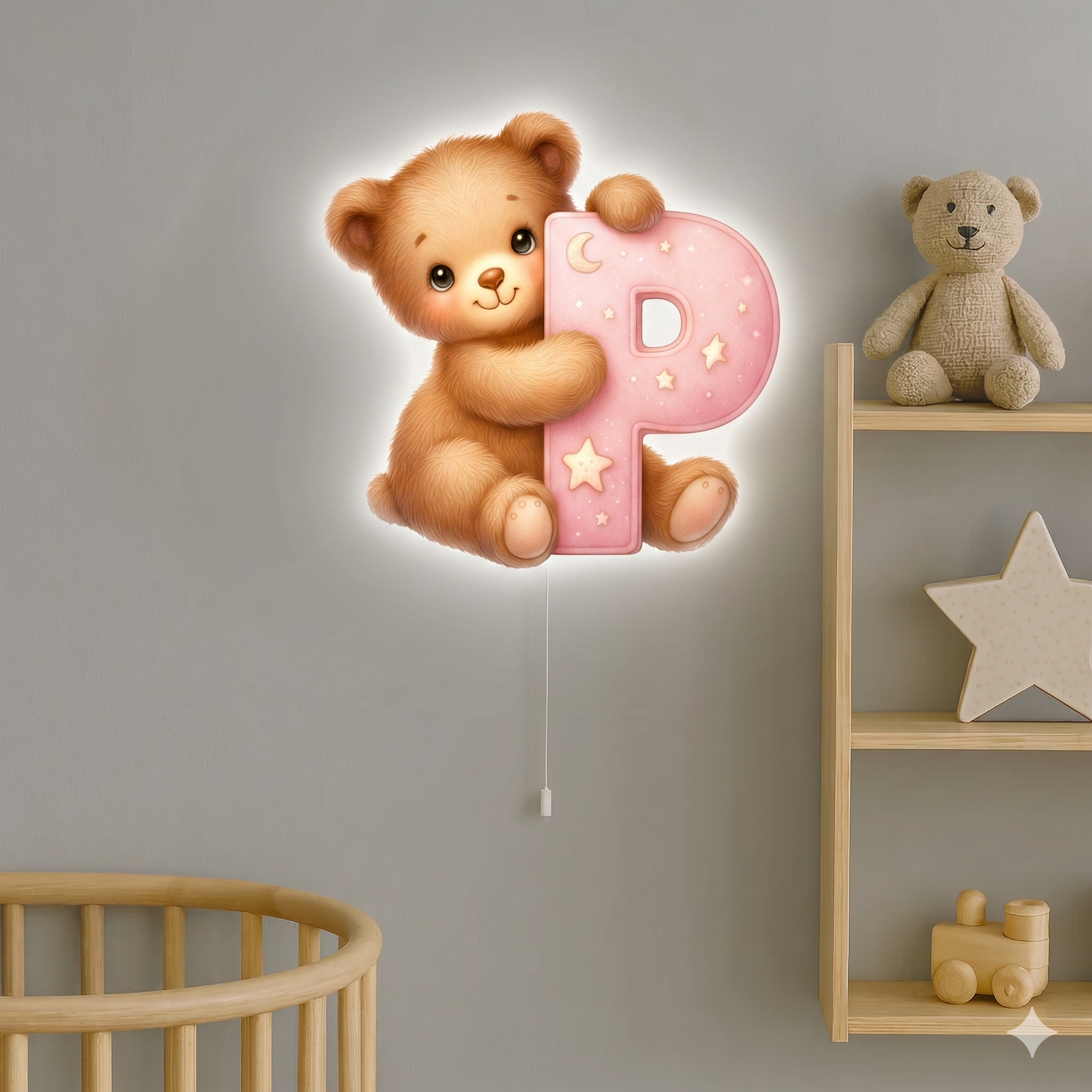Lampe murale Veilleuse Lettre P
