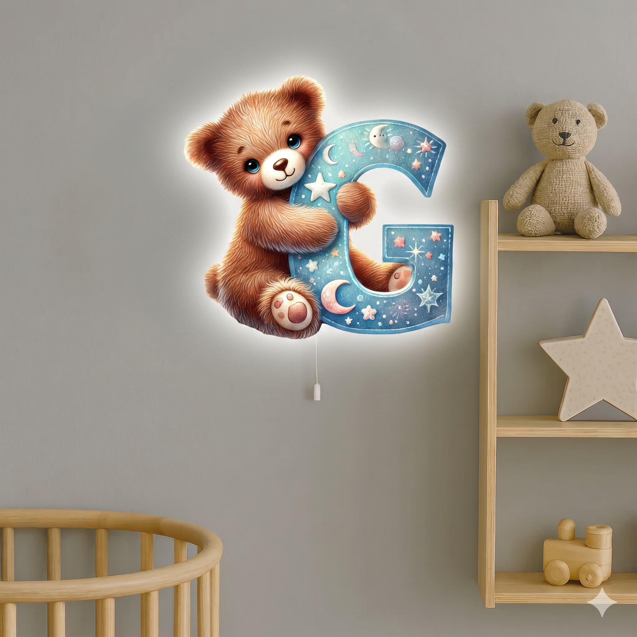 Luminária de parede Candeeiro de presença Letra G
