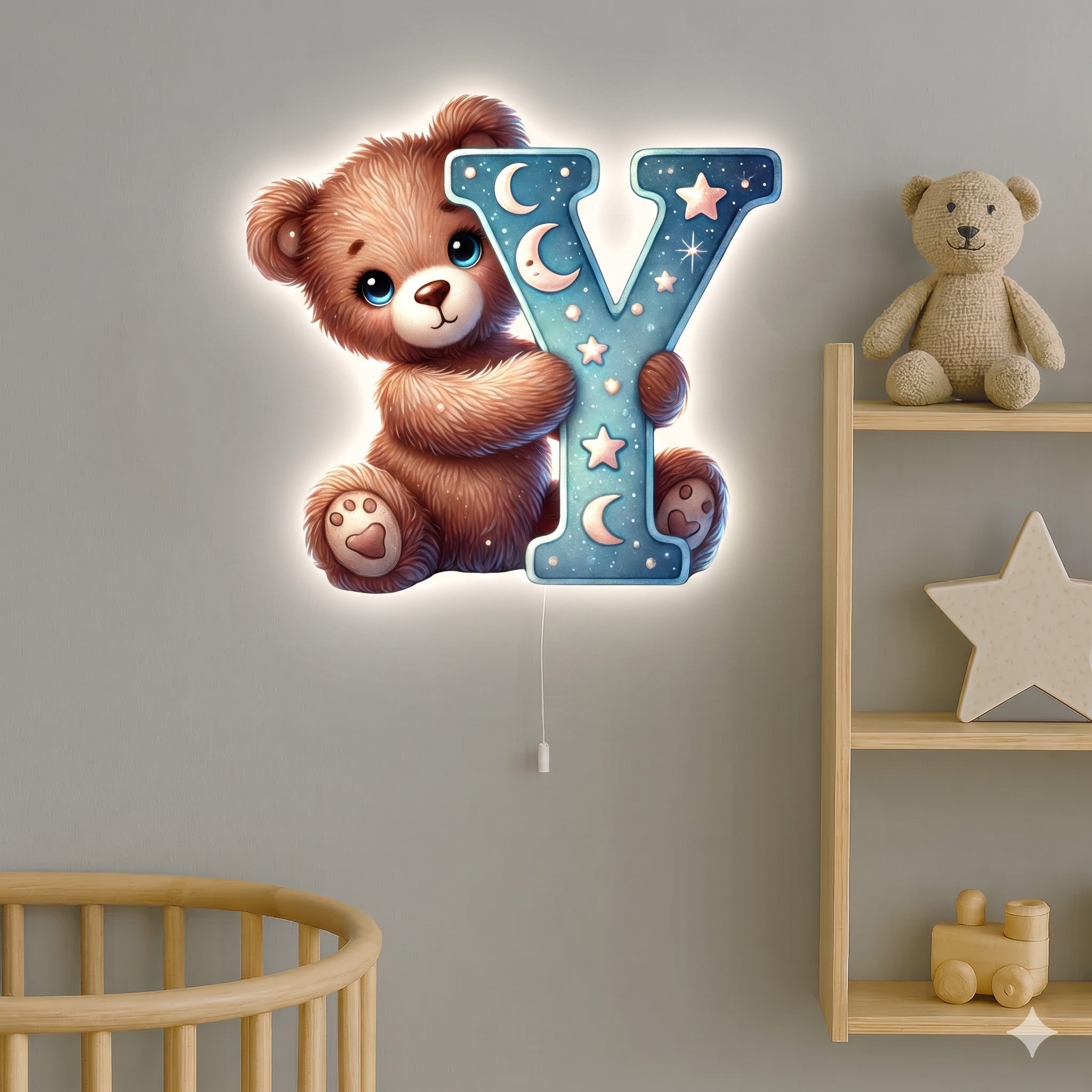 Wandlamp Nachtlampje Letter Y
