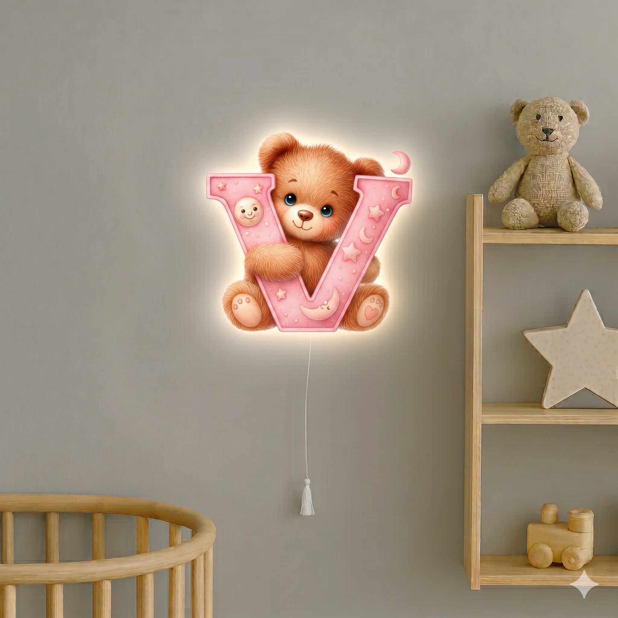Lampe murale Veilleuse Lettre V