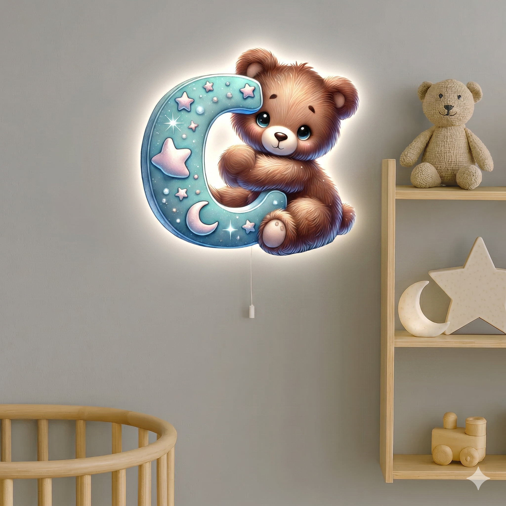 Lampe murale Veilleuse Lettre C