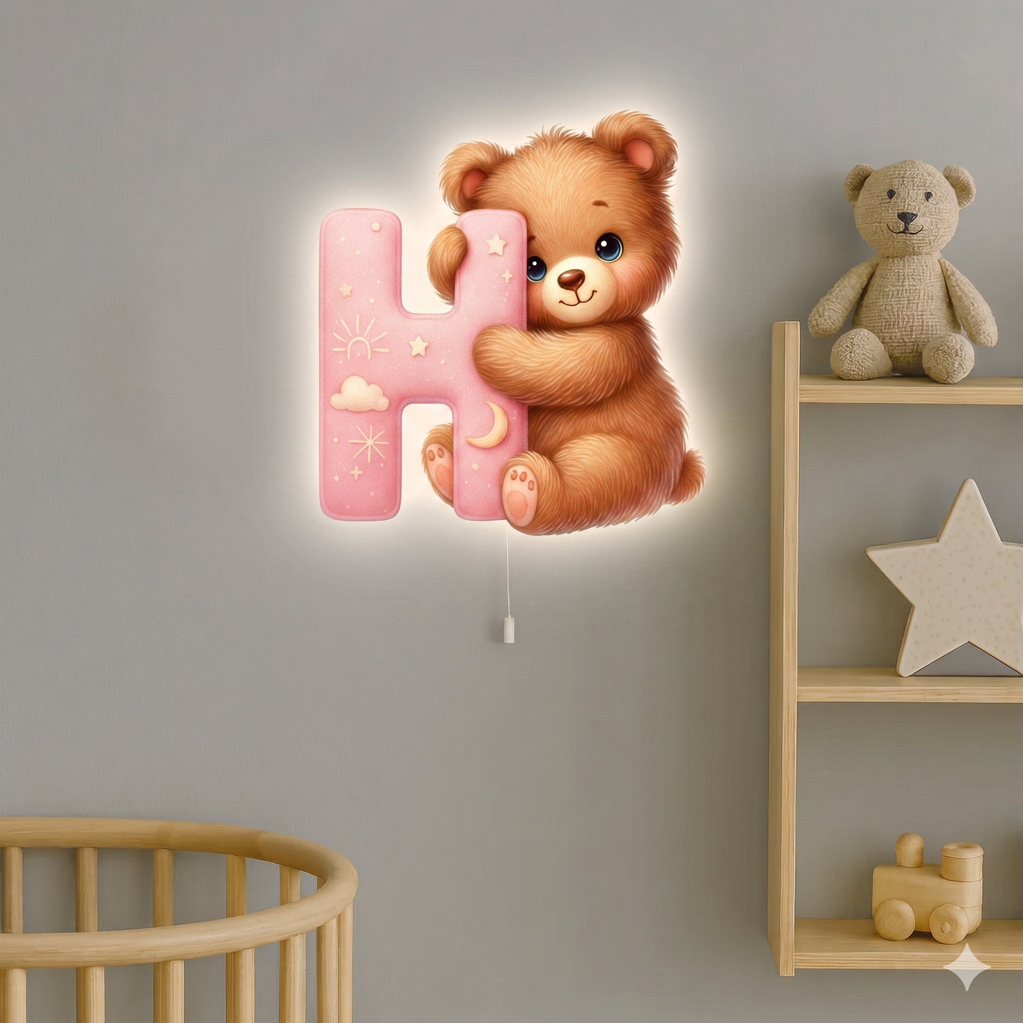 Lampe murale Veilleuse Lettre H