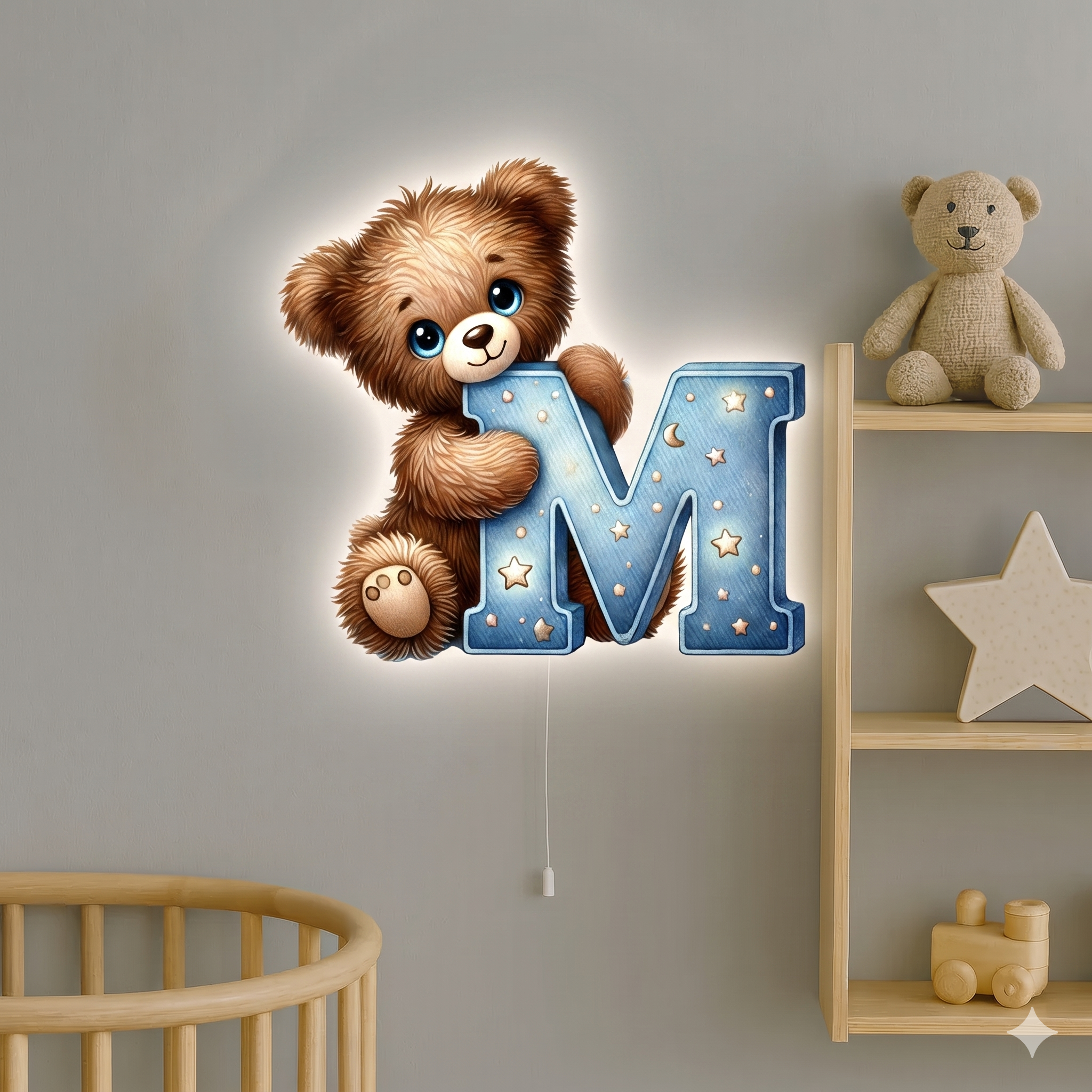 Lampe murale Veilleuse Lettre M