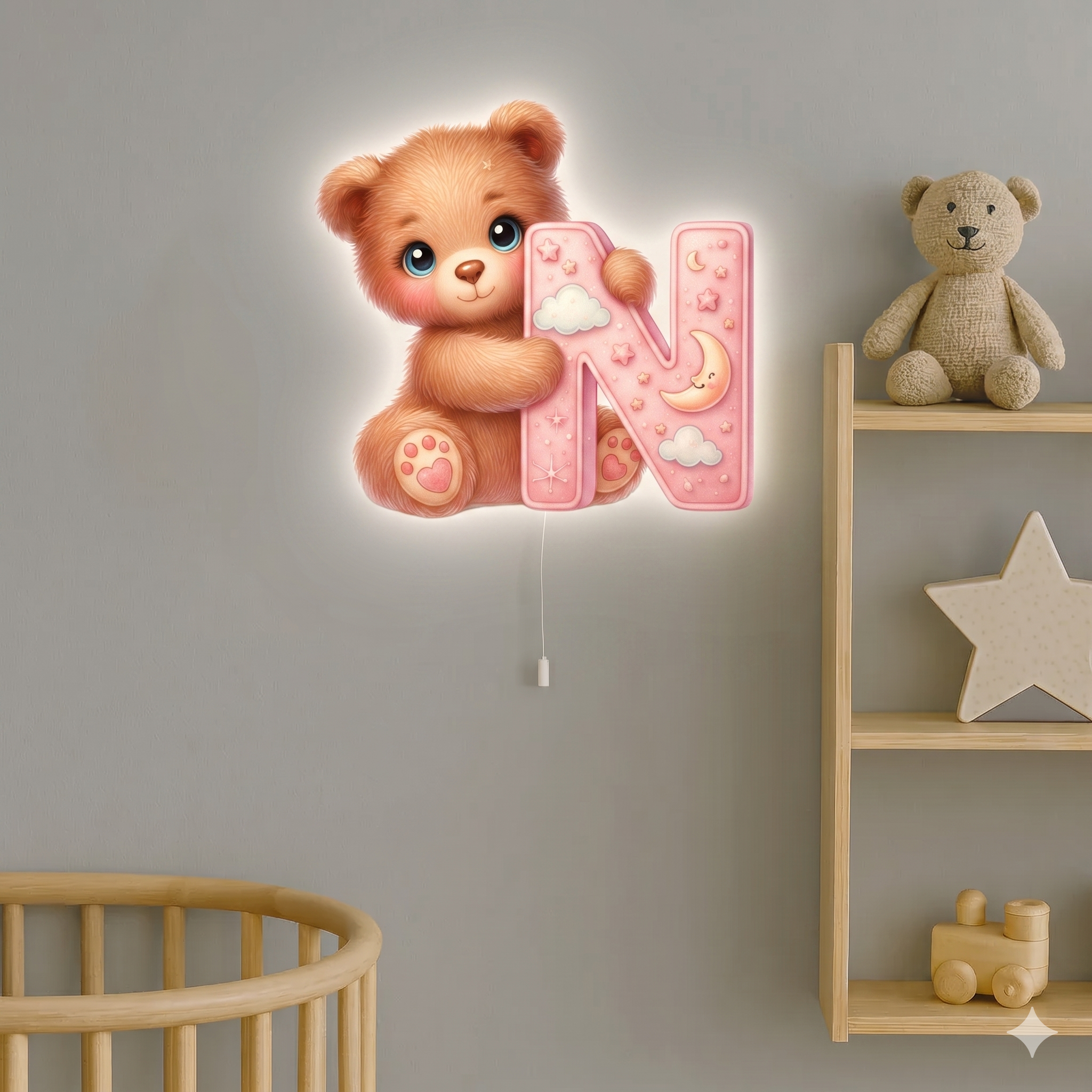 Wall Lamp Night Light Letter N