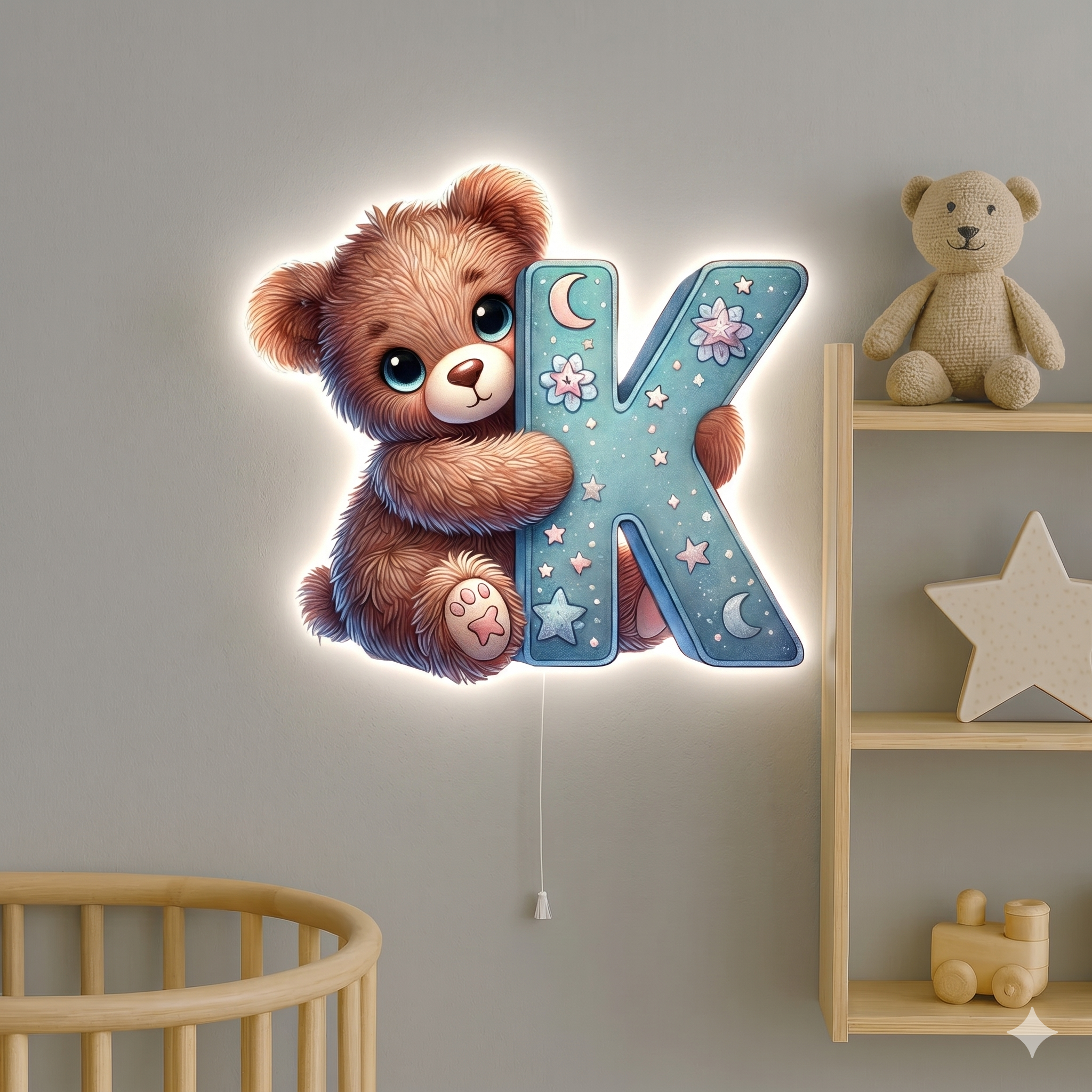 Lampe murale Veilleuse Lettre K