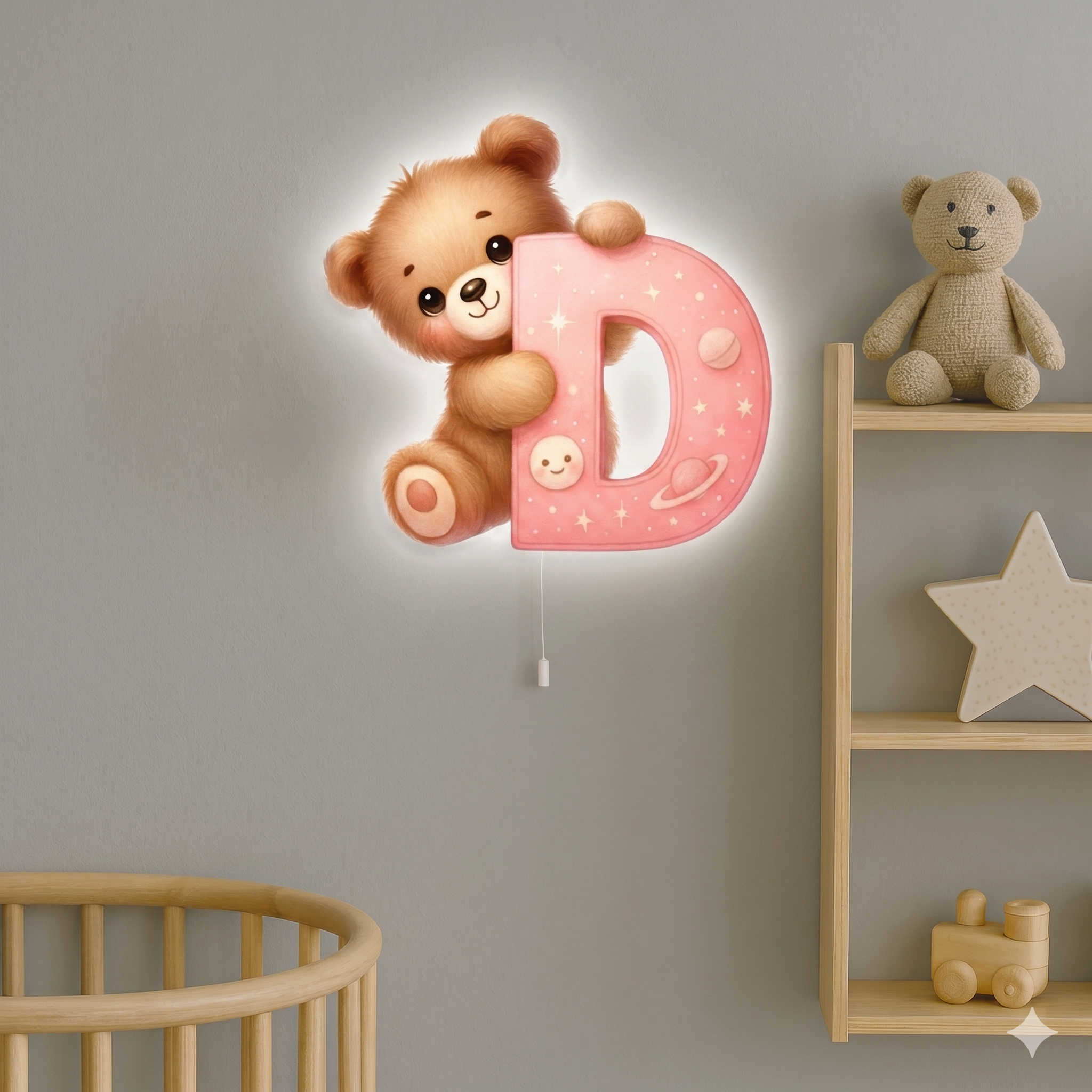 Lampe murale Veilleuse Lettre D