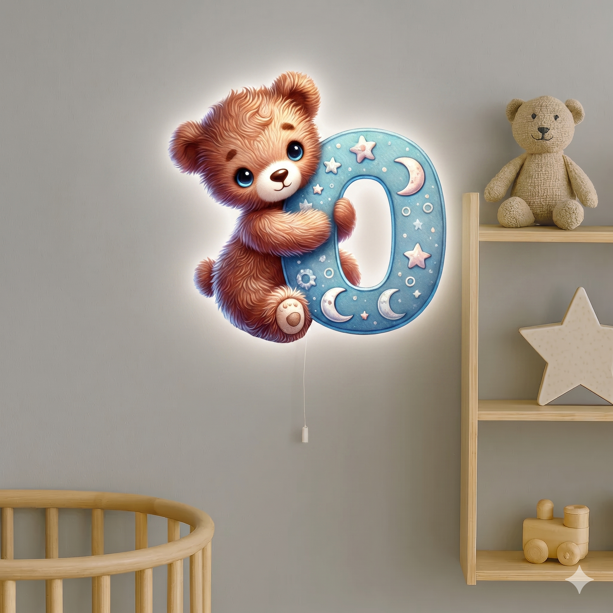 Lampe murale Veilleuse Lettre O