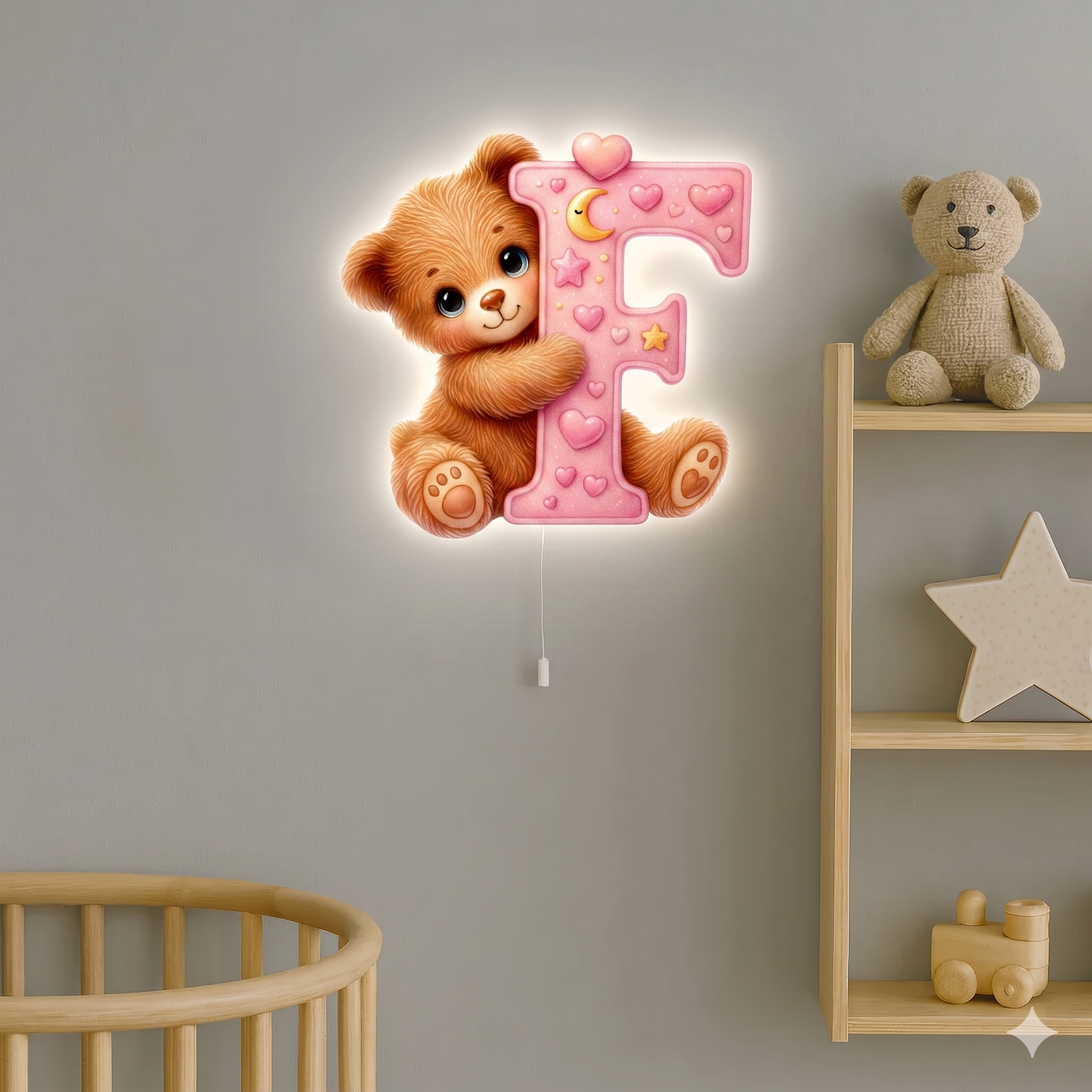 Lampe murale Veilleuse Lettre F