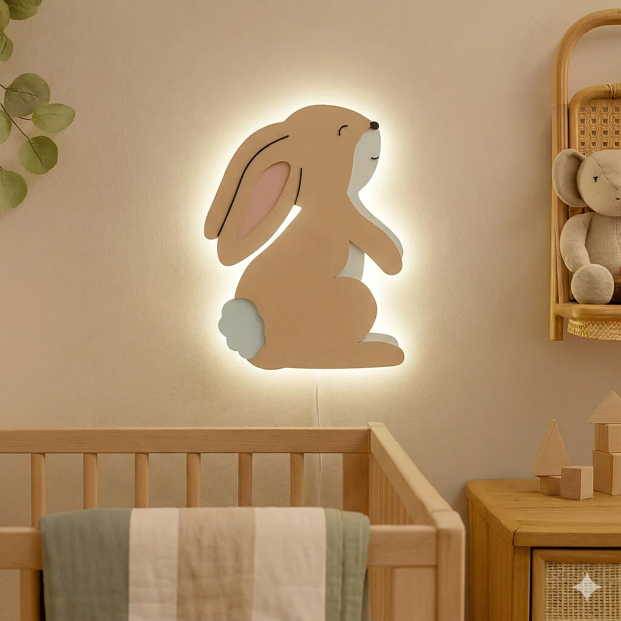 Lampada da parete Luce notturna Coniglio