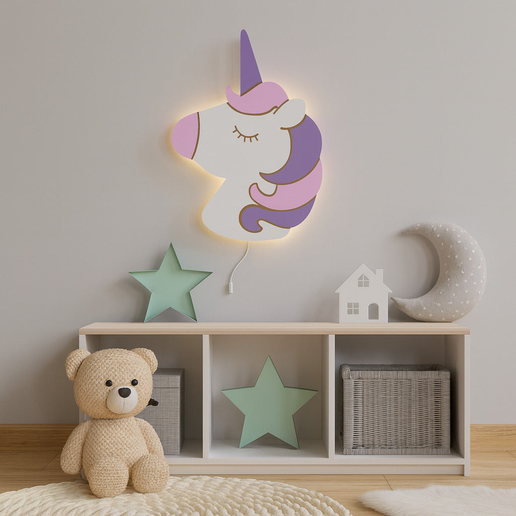 Lampada da parete Luce notturna Unicorno