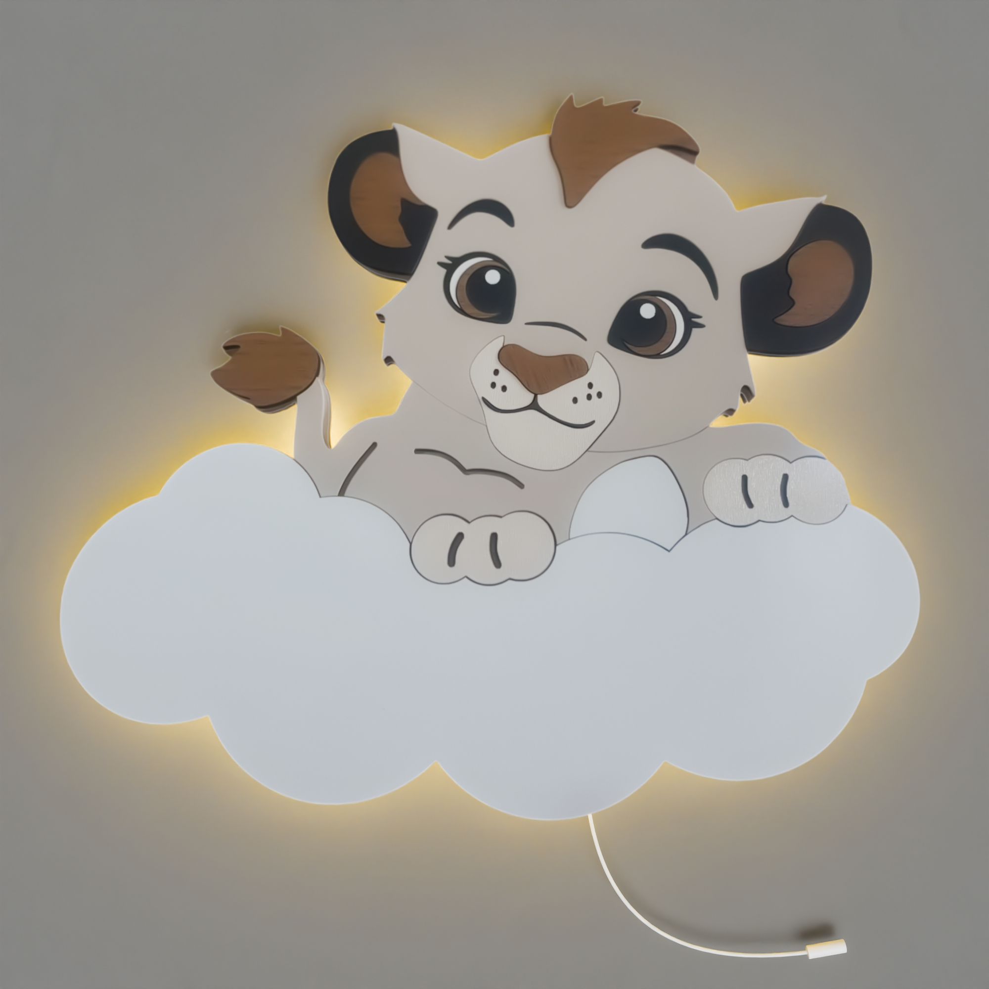 Lámpara de pared Luz nocturna León Nube