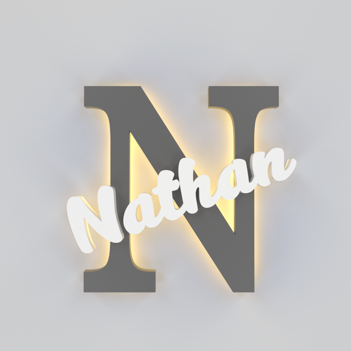 Lichtgevend nachtlampje voornaam