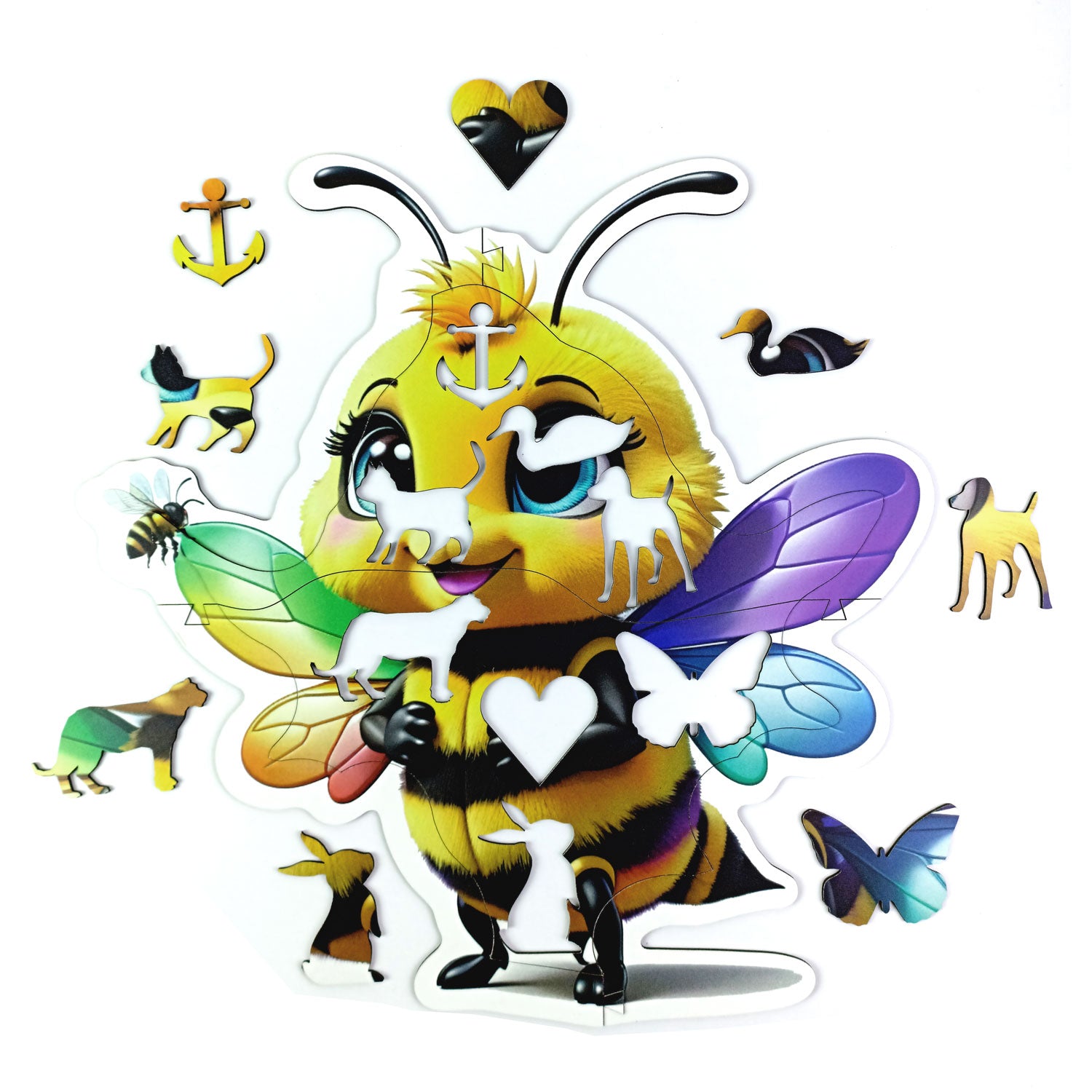 Animosa Puzzle: ACTIVE BEE in Wooden for Children