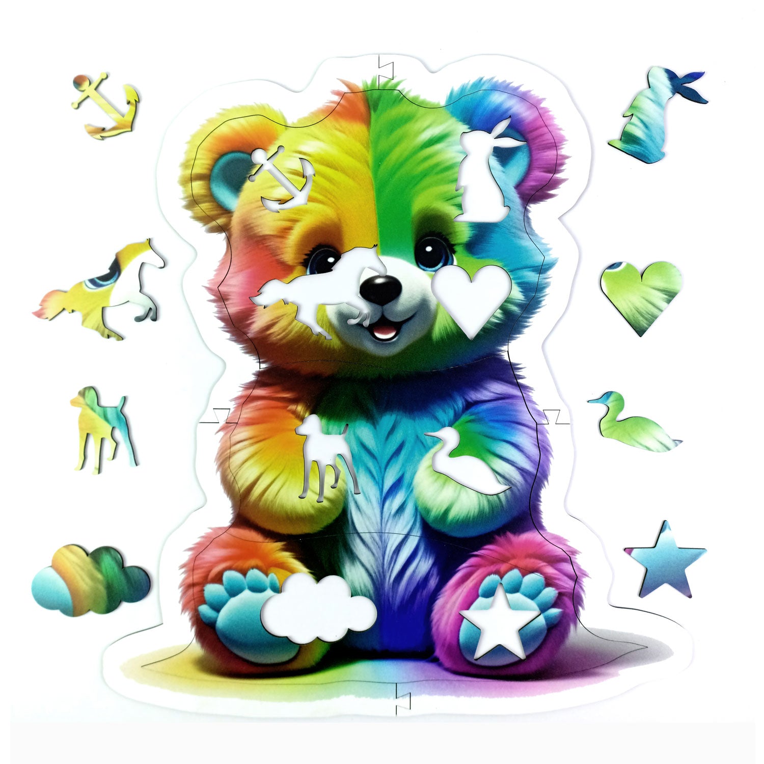 Animosa Puzzle: AFFECTIVE BEAR in Wooden for Children