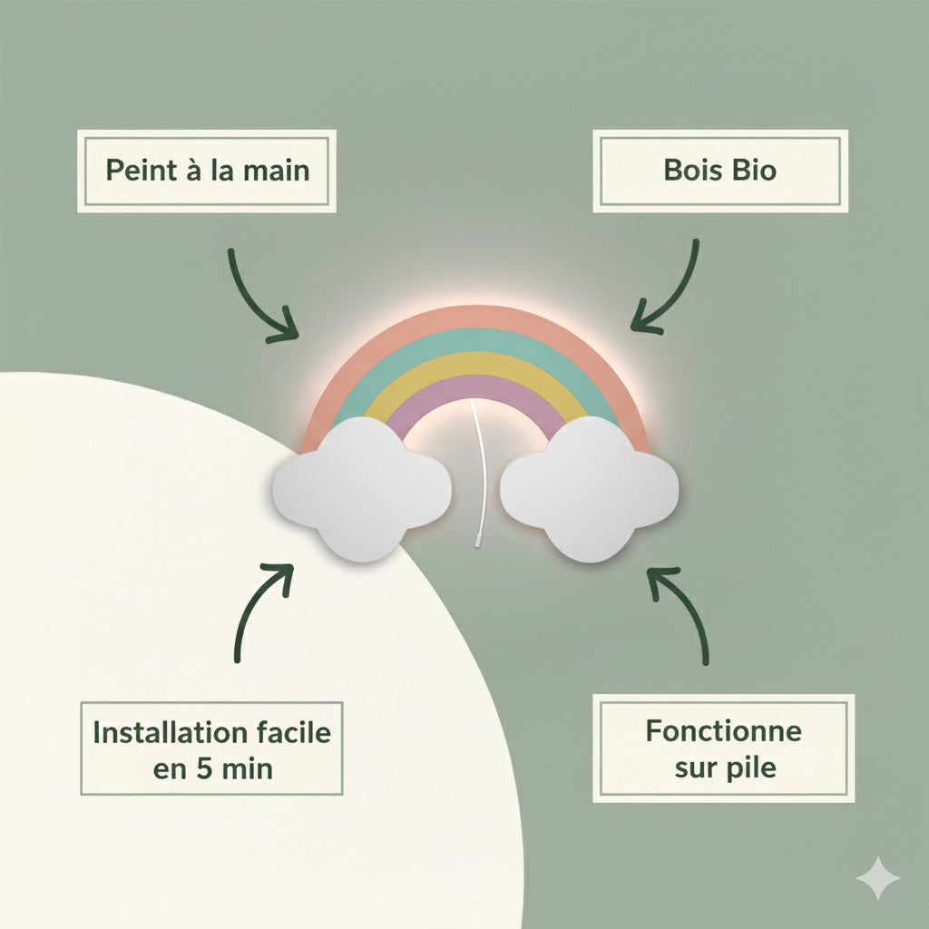 Lampe murale Veilleuse Arc-en-ciel