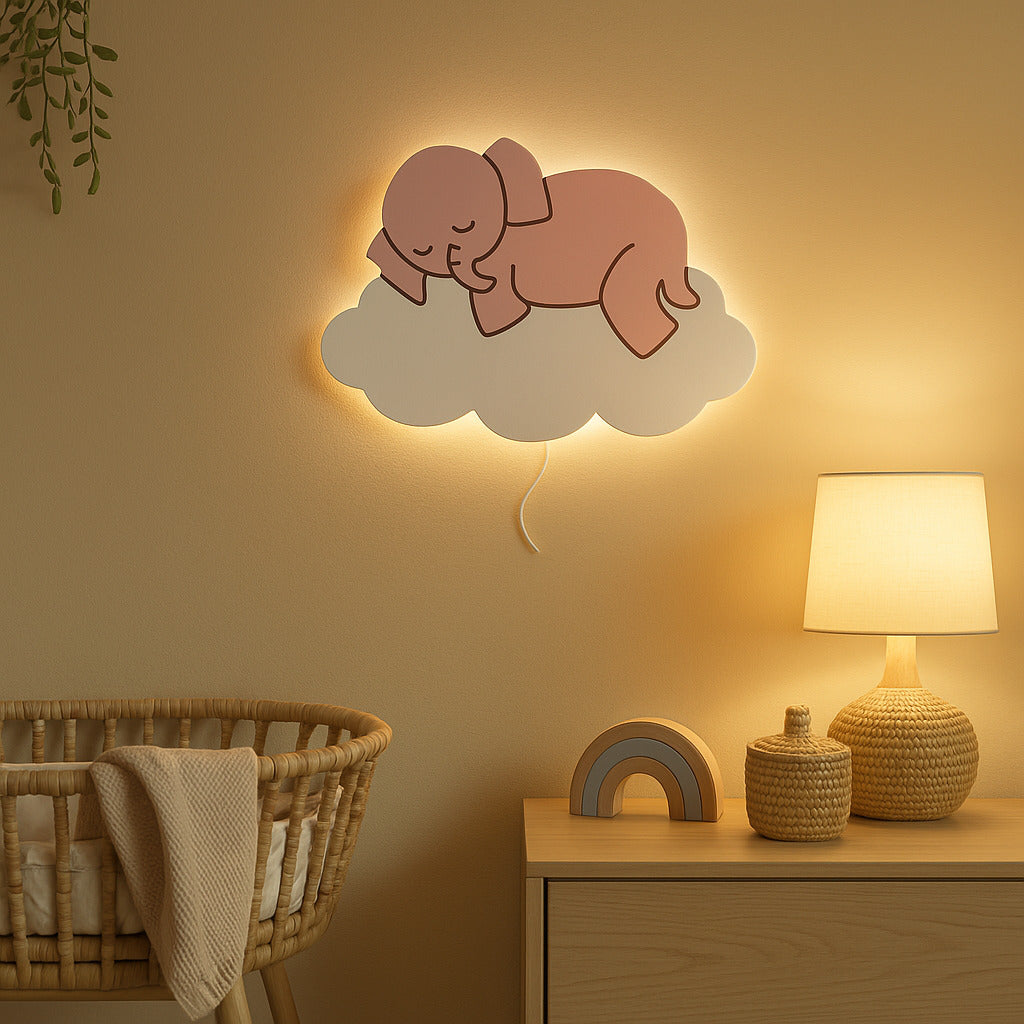 Lampe de chevet personalisée pour enfant - Éléphant Lampe de chevet personalisée pour enfant - Éléphant