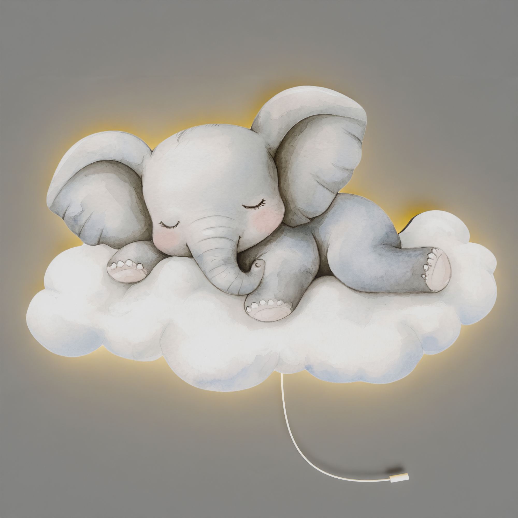 Lampe murale Veilleuse Éléphant Nuage