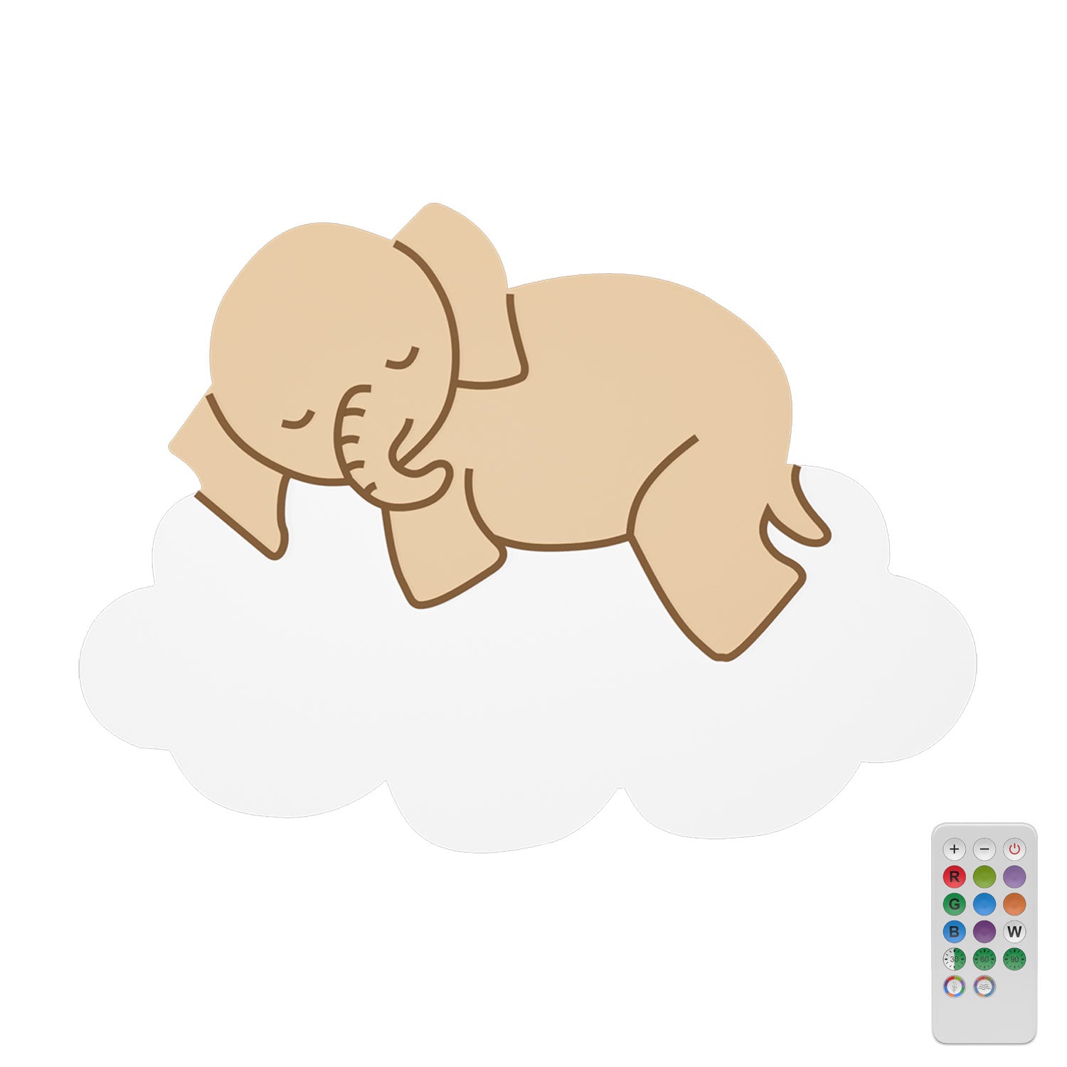 Lámpara de pared BabyNotte Elephanteau Cloud - Mando a distancia