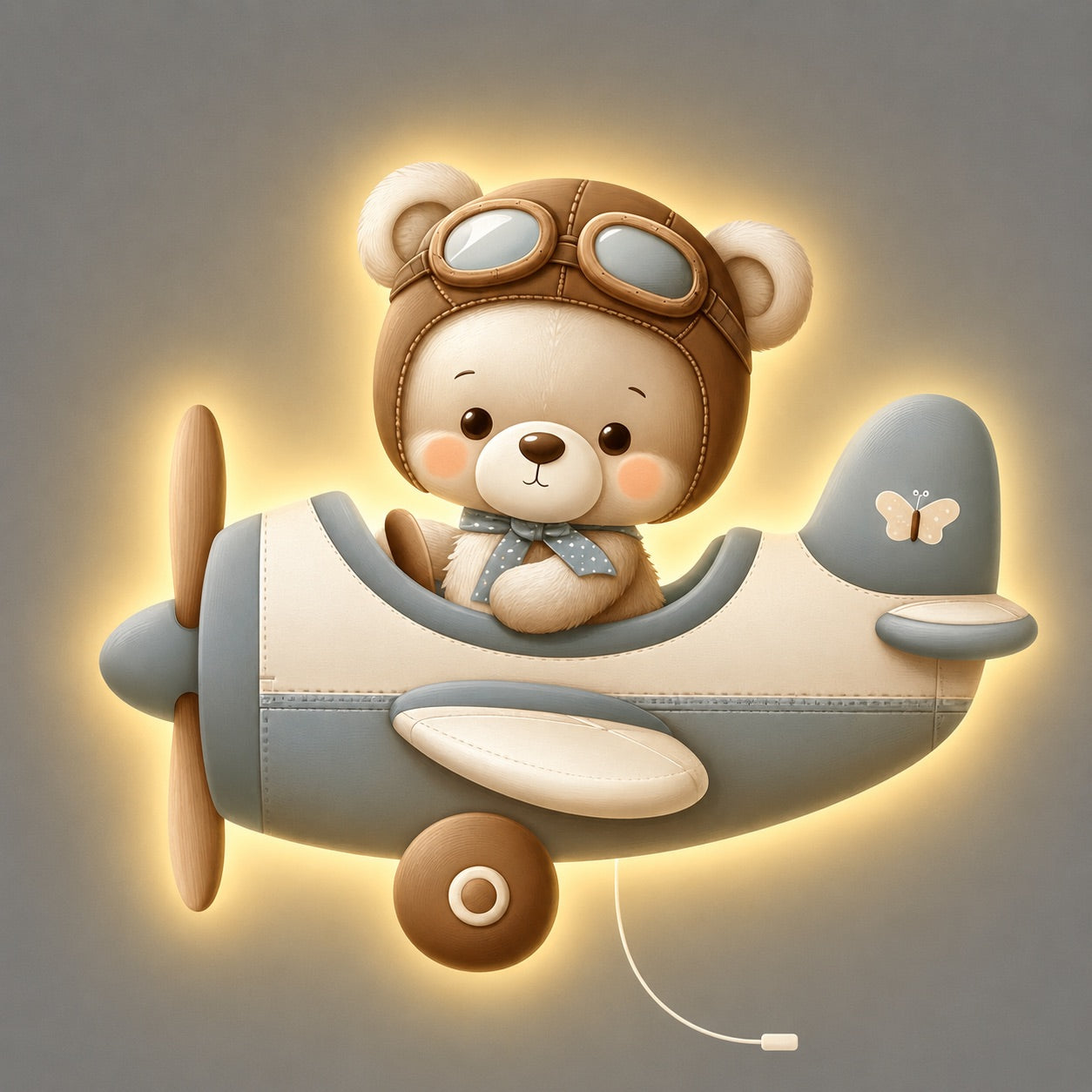 Lampe murale Veilleuse Ourson dans l'avion gauche