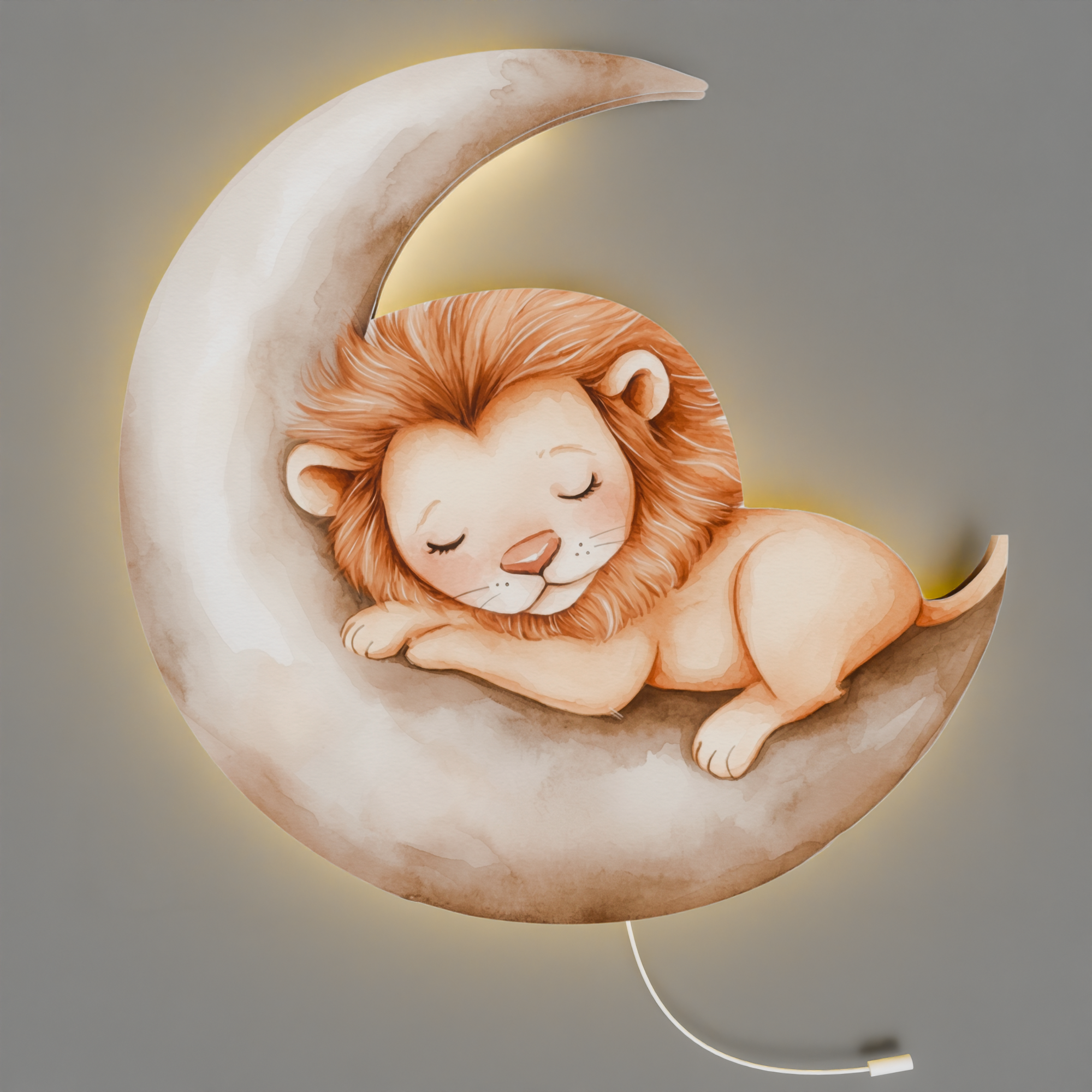 Lampe murale Veilleuse Lion Lune
