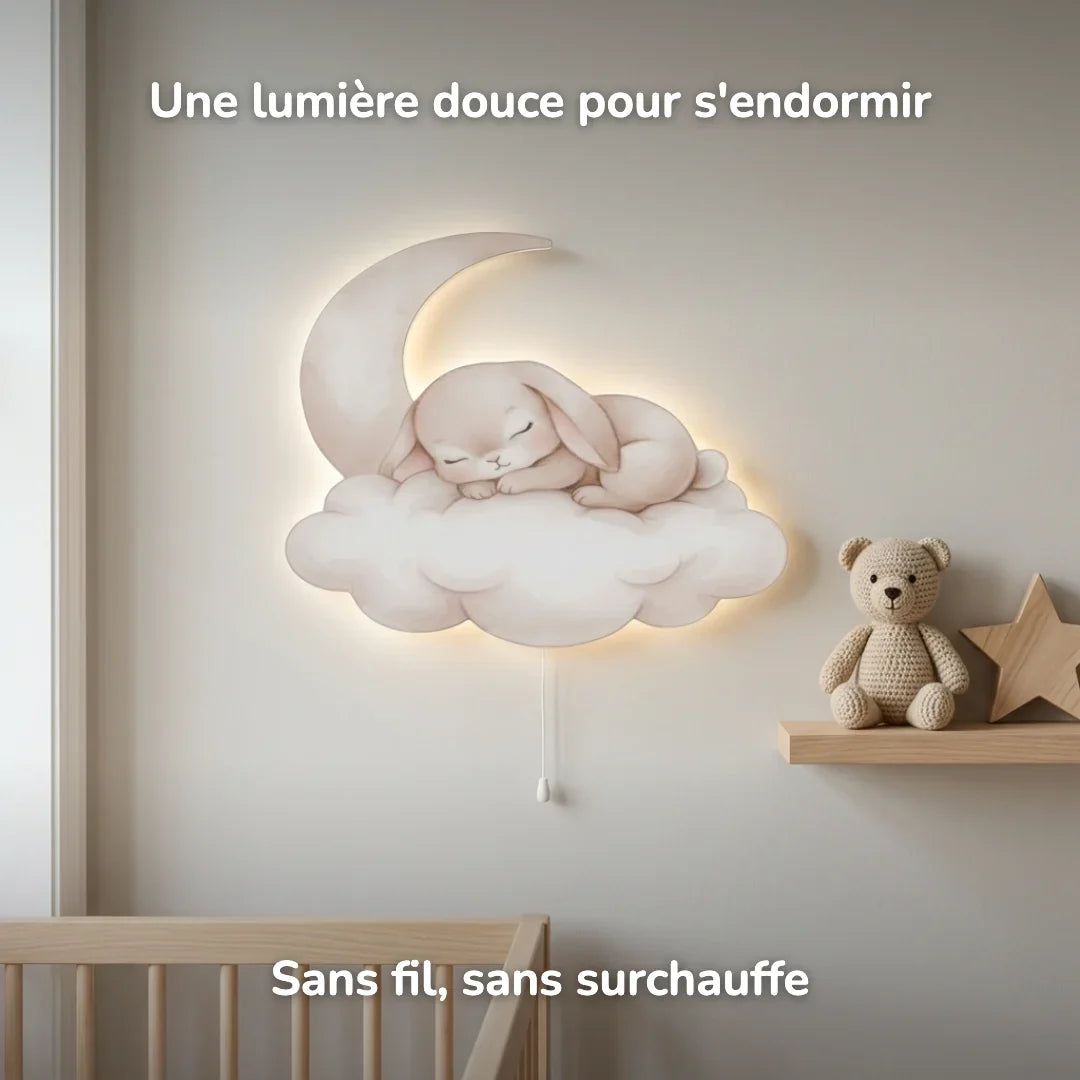 Rabbit Moon Wall Night Light