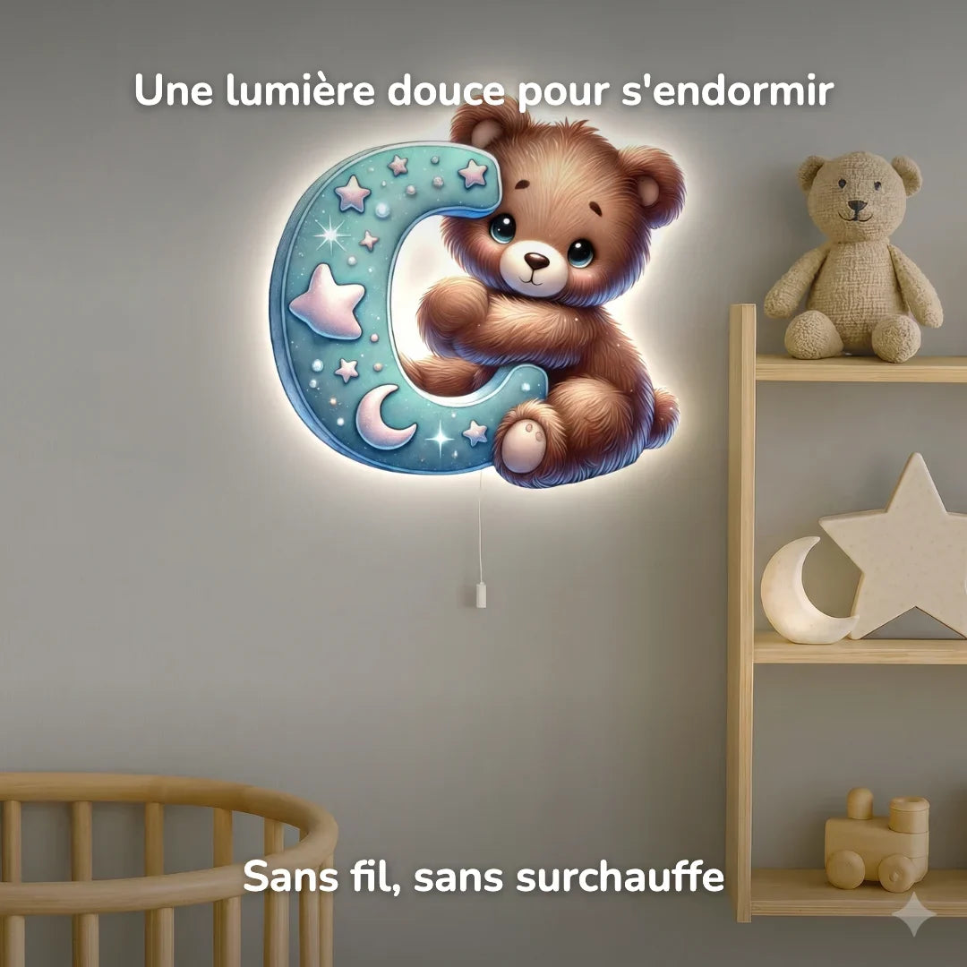 Lámpara de pared Luz nocturna Letra C