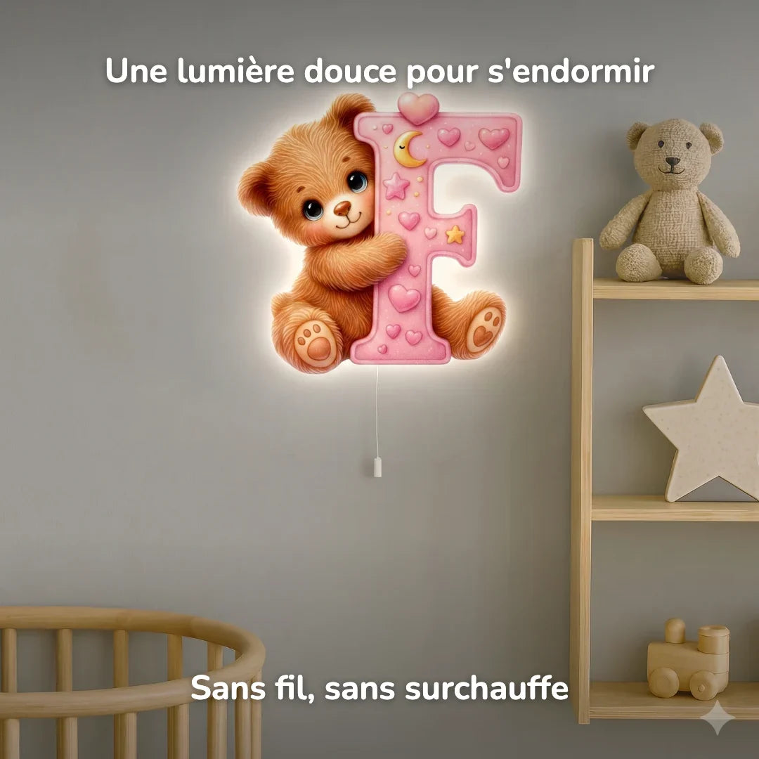Letter F Wall Night Light
