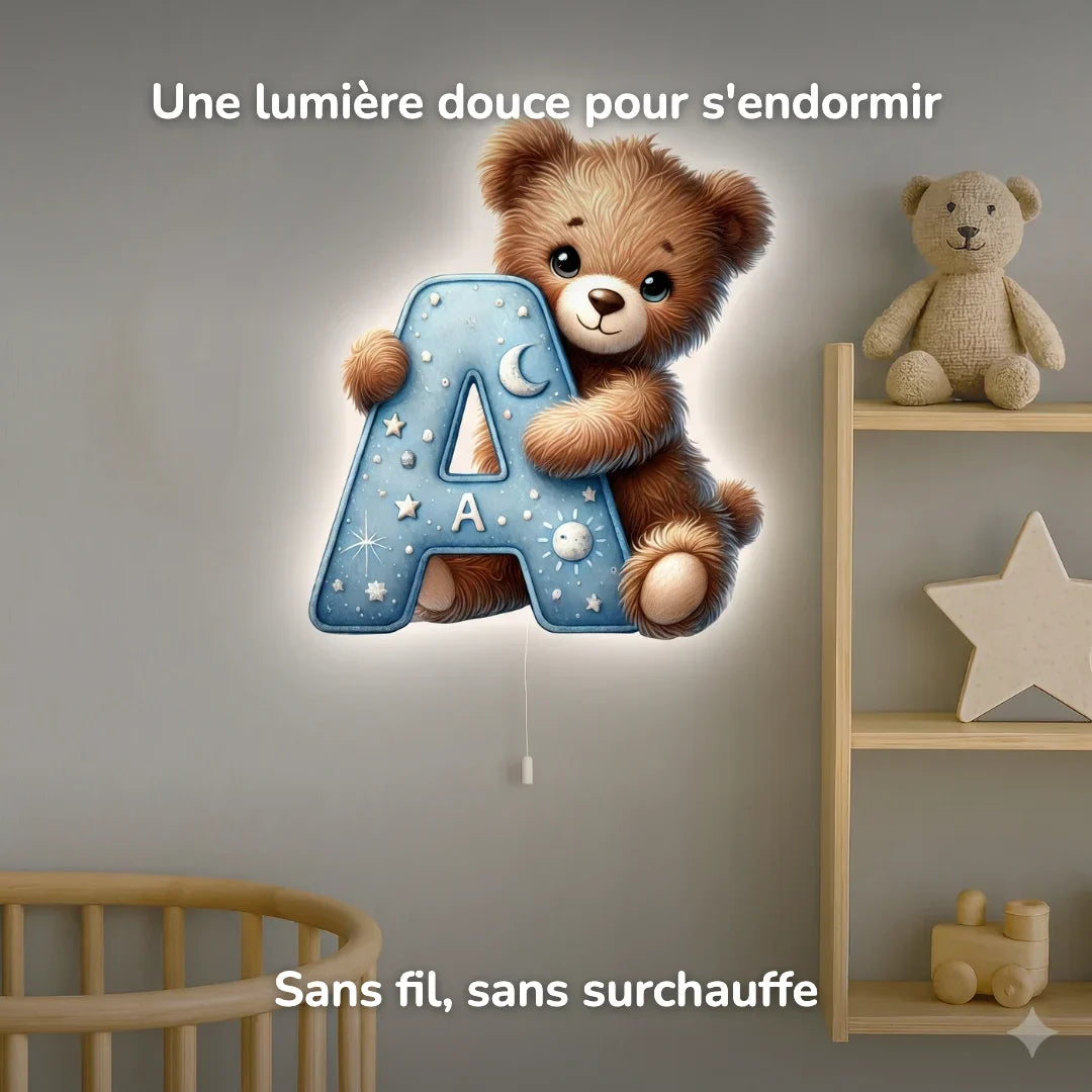 Candeeiro de parede Luz de presença Letra P
