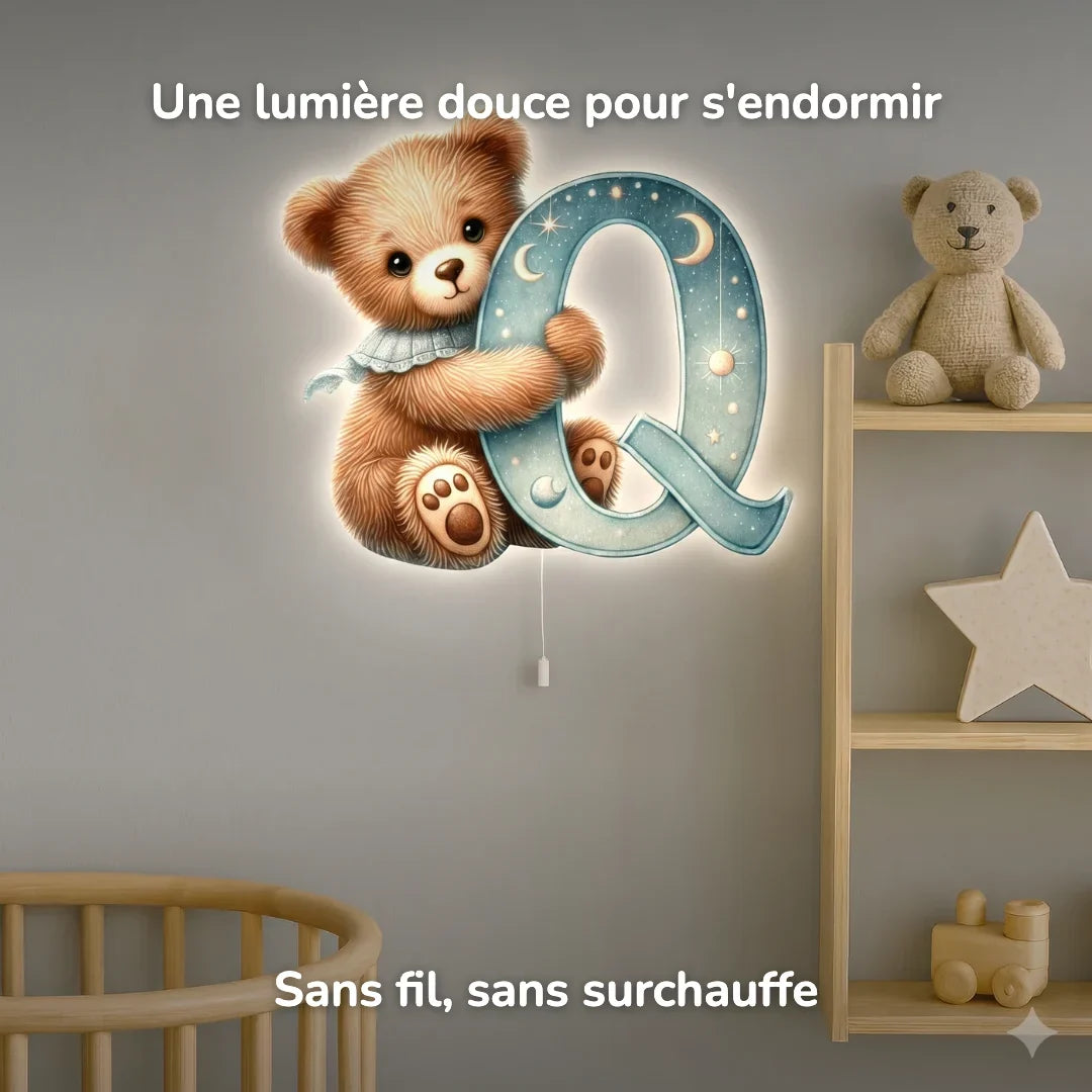 Candeeiro de parede Luz de presença Letra Q