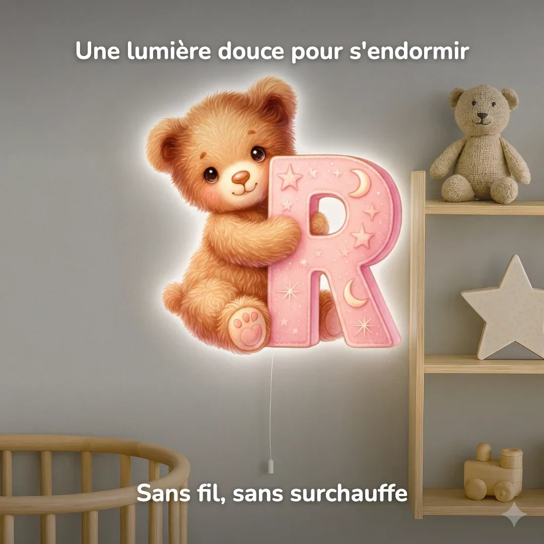Candeeiro de parede Luz de presença Letra R