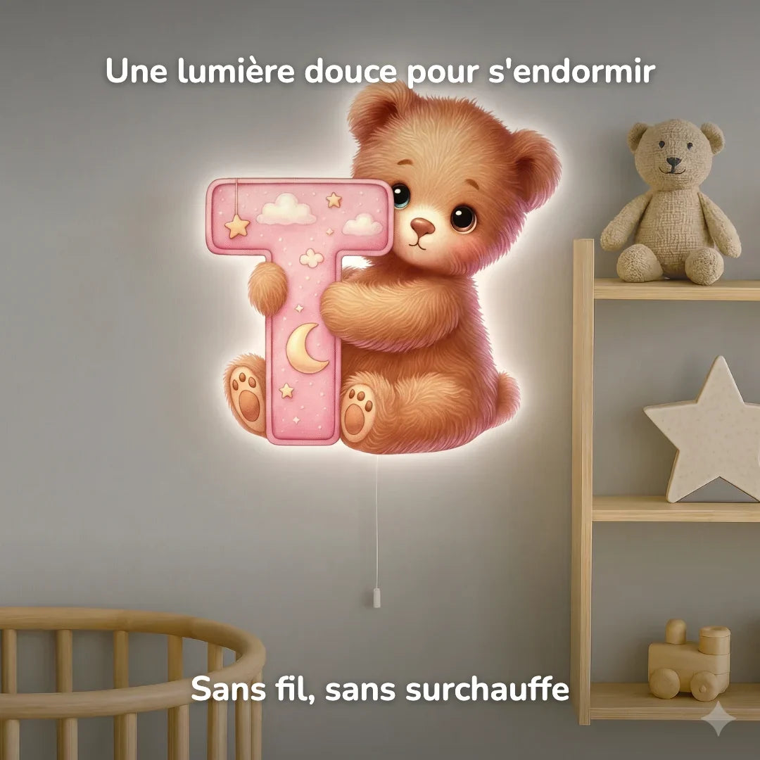 Candeeiro de parede Luz de presença Letra T