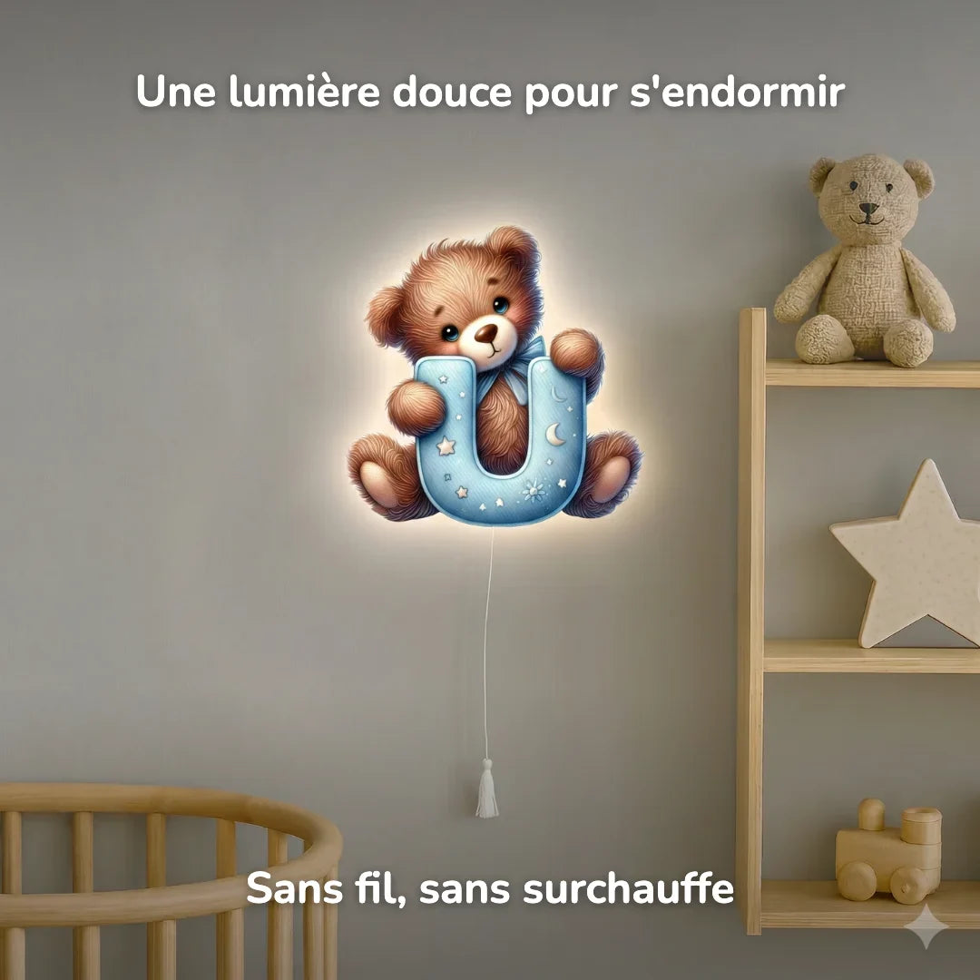 Candeeiro de parede Luz de presença Letra U
