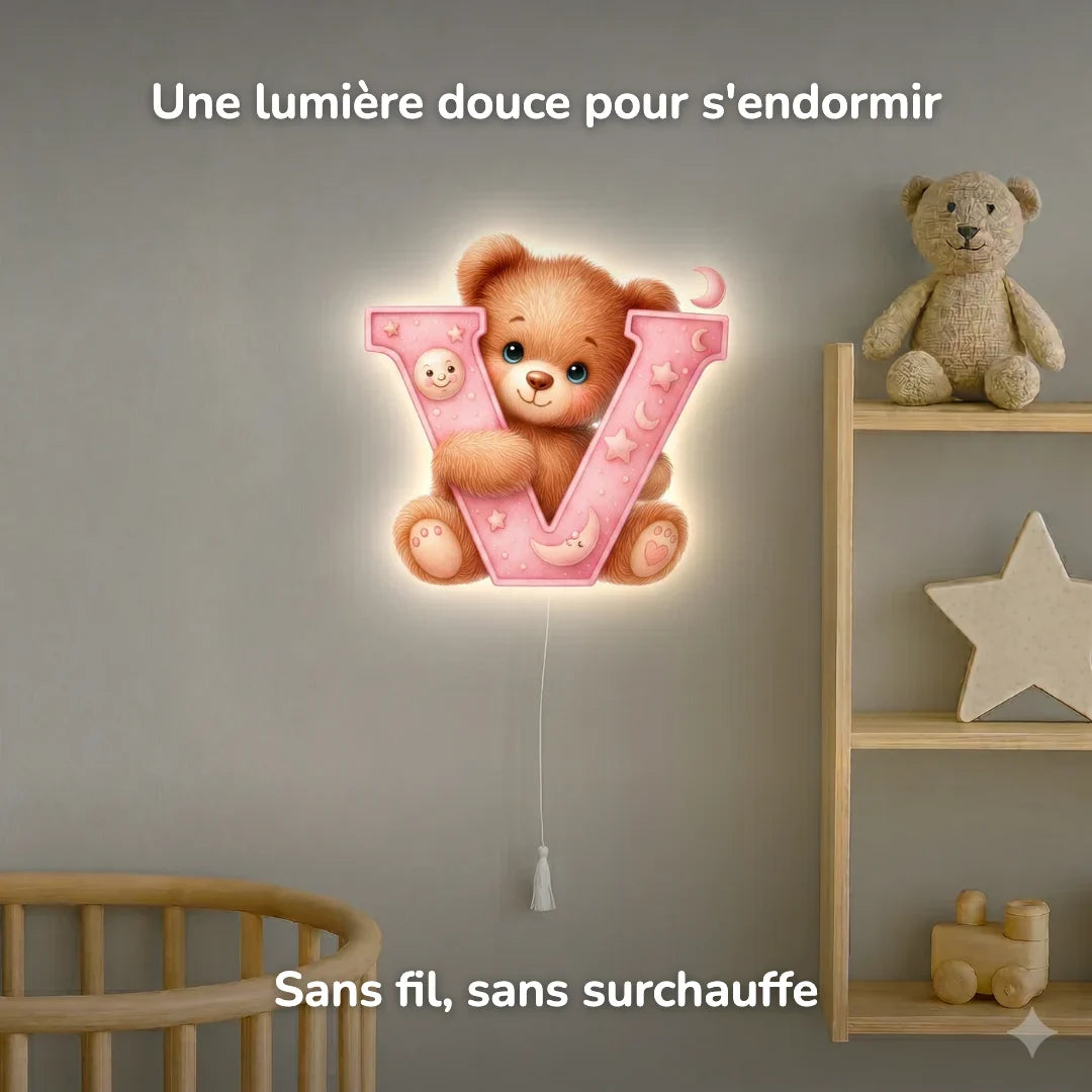 Candeeiro de parede Luz de presença Letra V